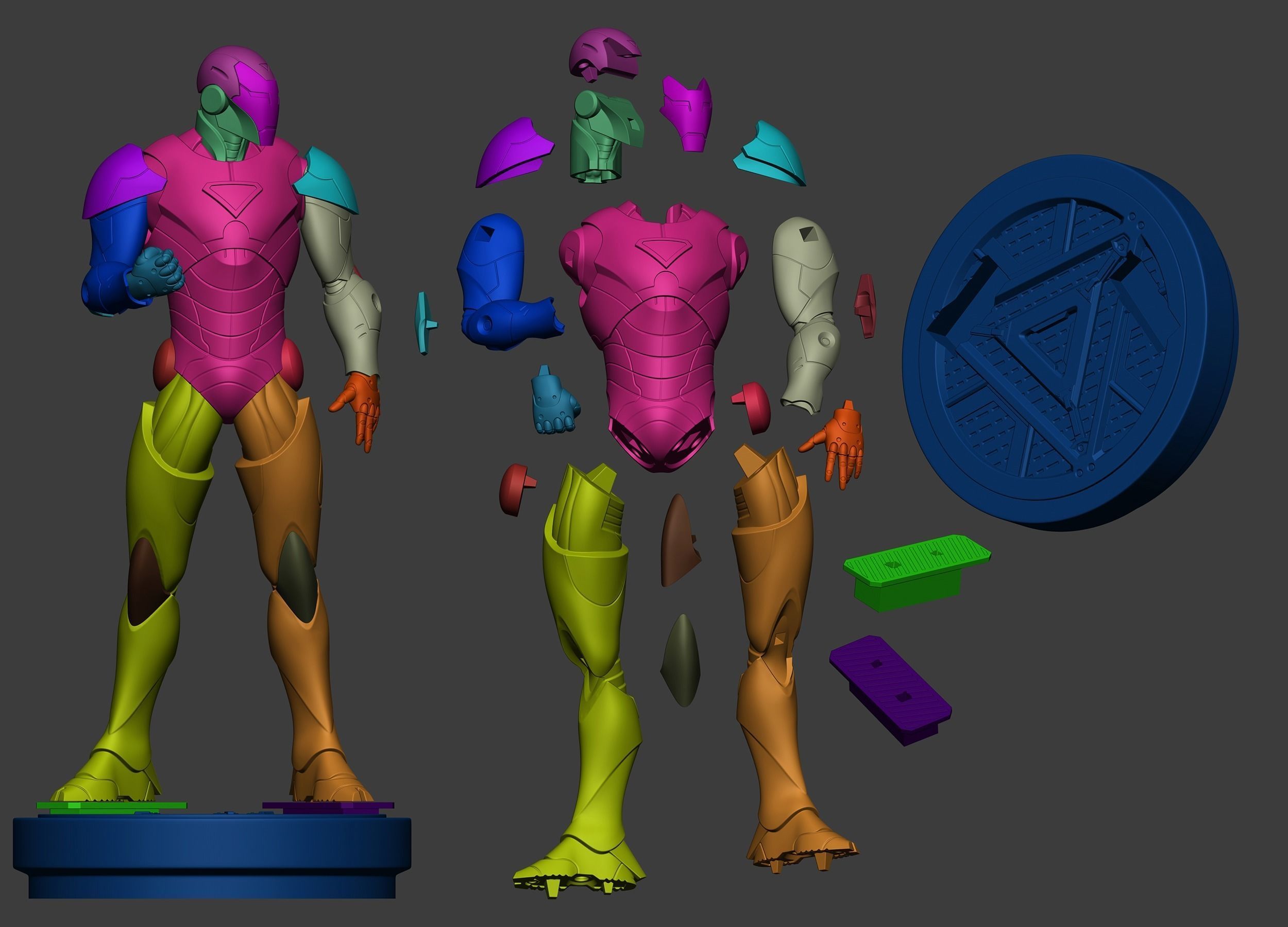 Iron man Extremis armor 3D print fan-art statue 3D print model_14