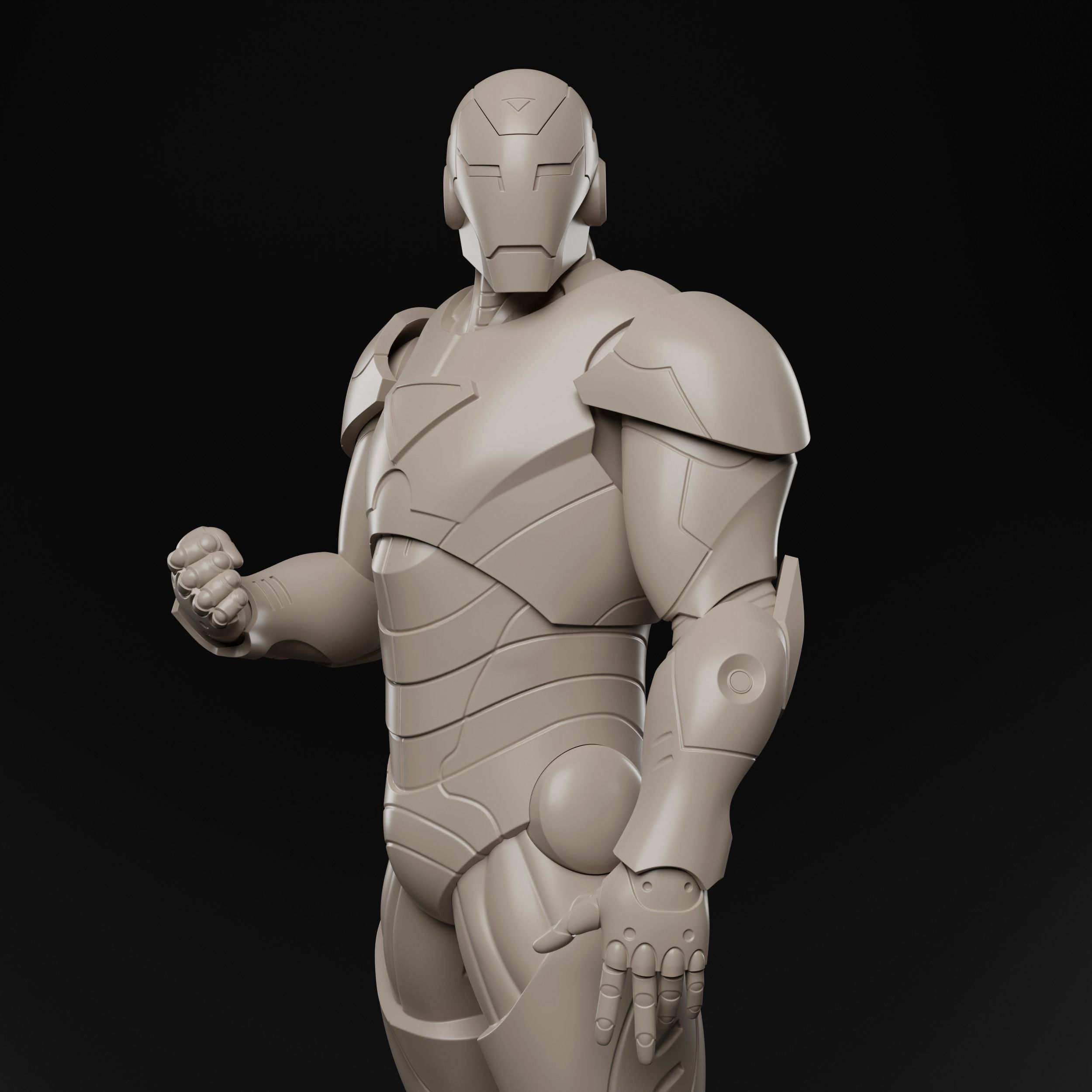 Iron man Extremis armor 3D print fan-art statue 3D print model_7