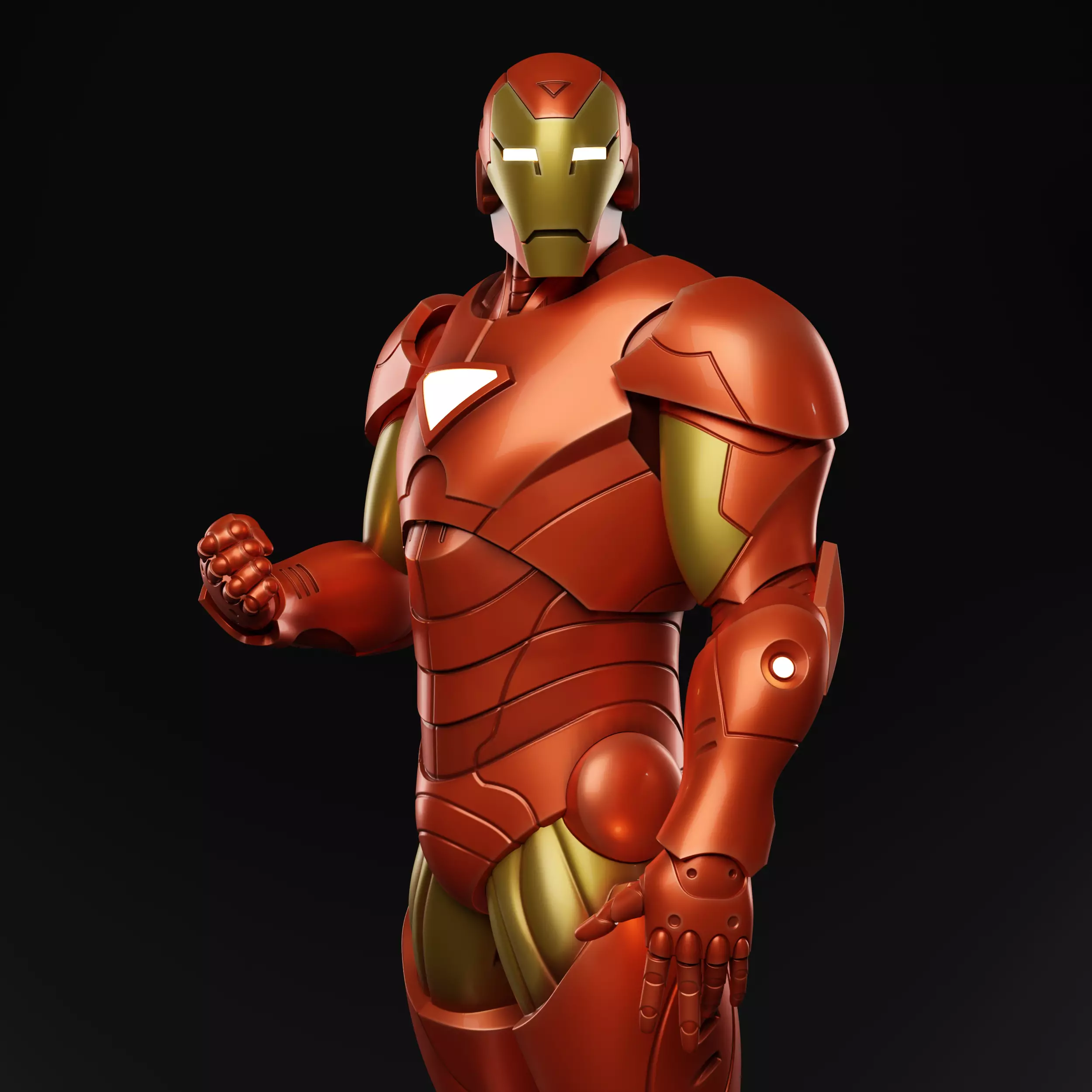 Iron man Extremis armor 3D print fan-art statue 3D print model_0