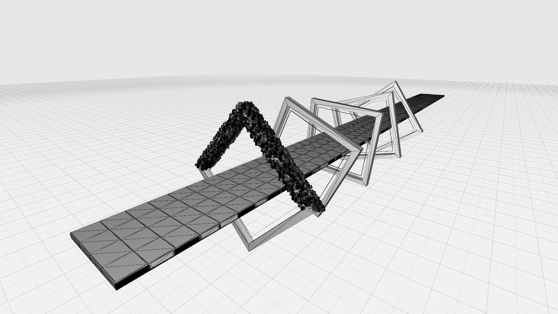 Fairy Glass Walkway decorated with Flowers 3D model_5