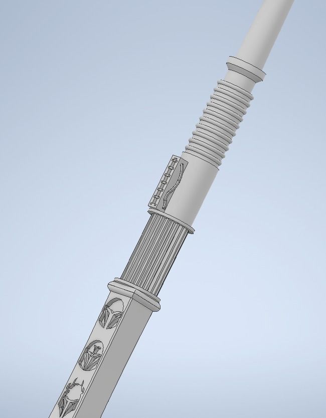 Mandalorian Lightsaber Wand 3D model 3D printable CGTrader