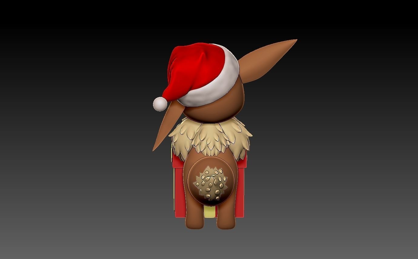 Pokemon eevee christmas 3D print model_9