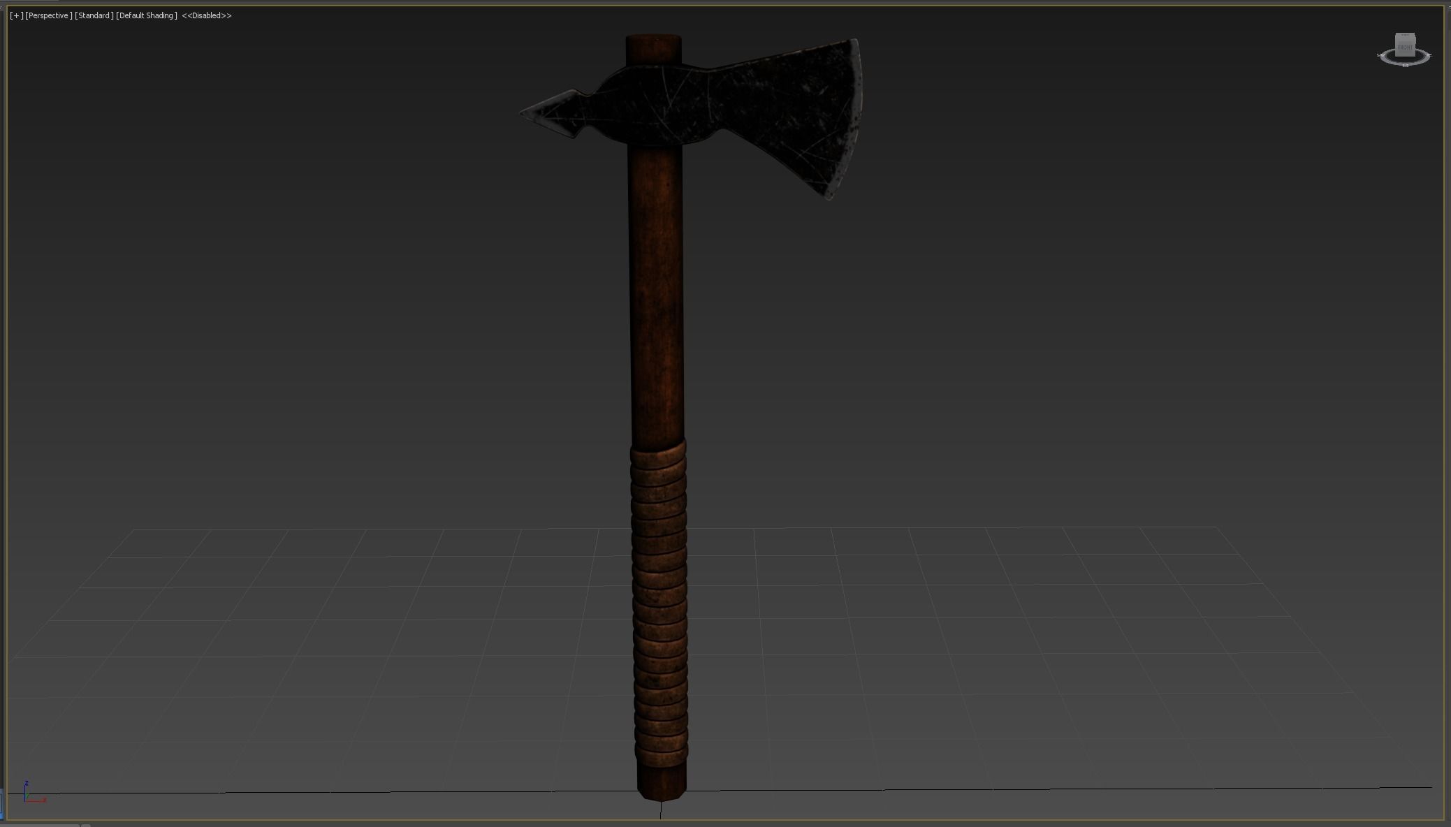 Medieval Ax  Low-poly 3D model_4