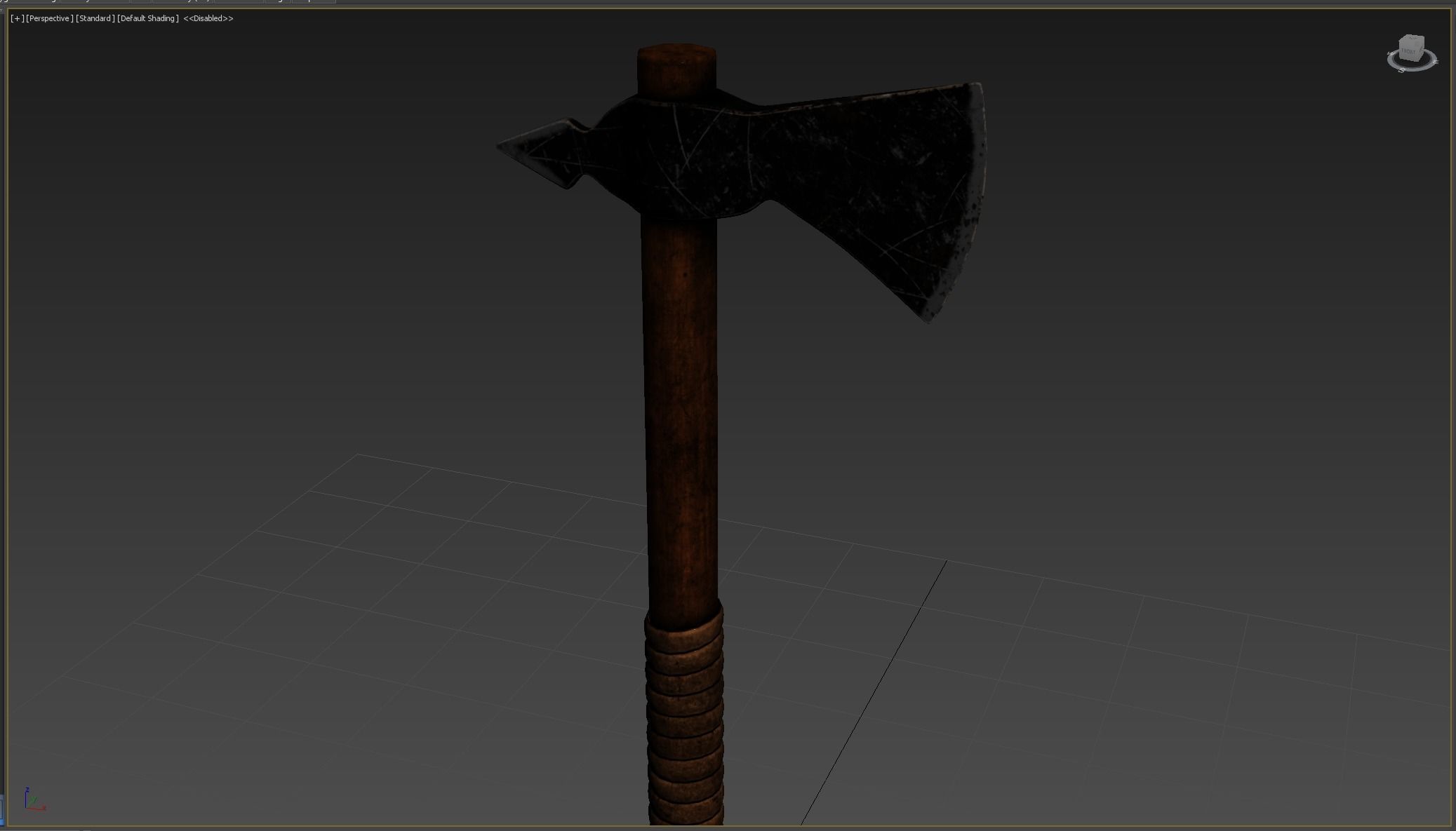 Medieval Ax  Low-poly 3D model_5