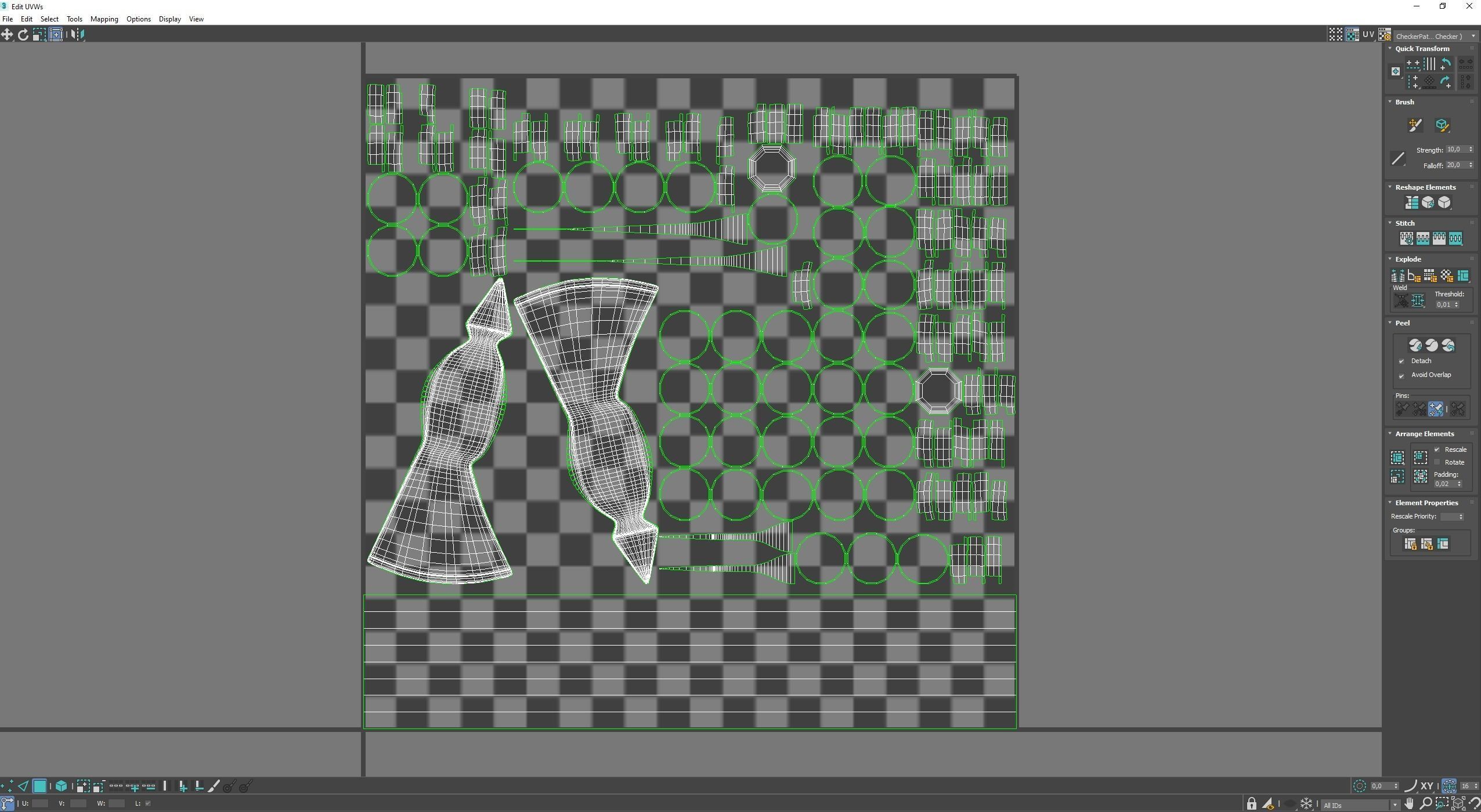 Medieval Ax  Low-poly 3D model_8