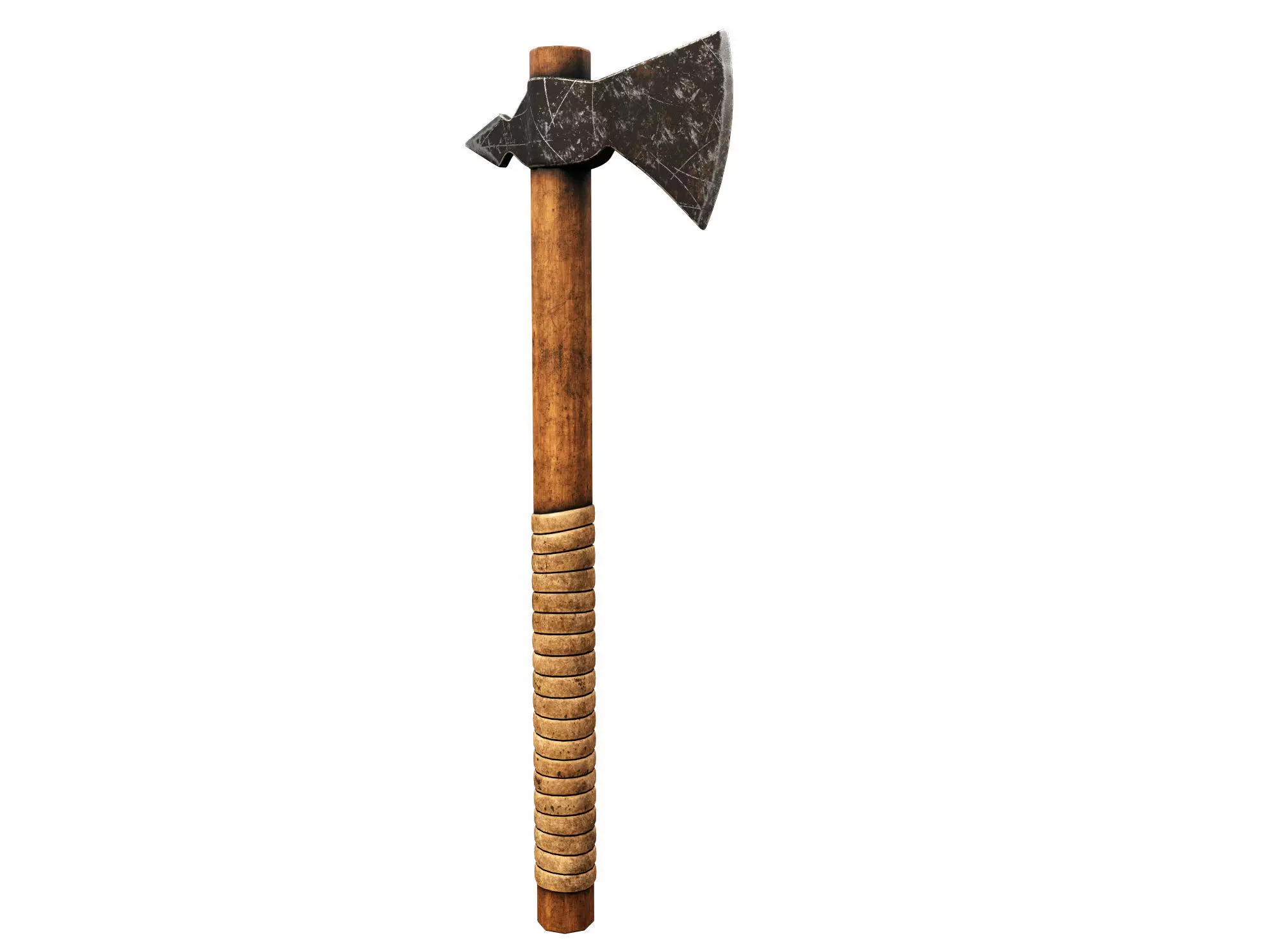 Medieval Ax  Low-poly 3D model_0