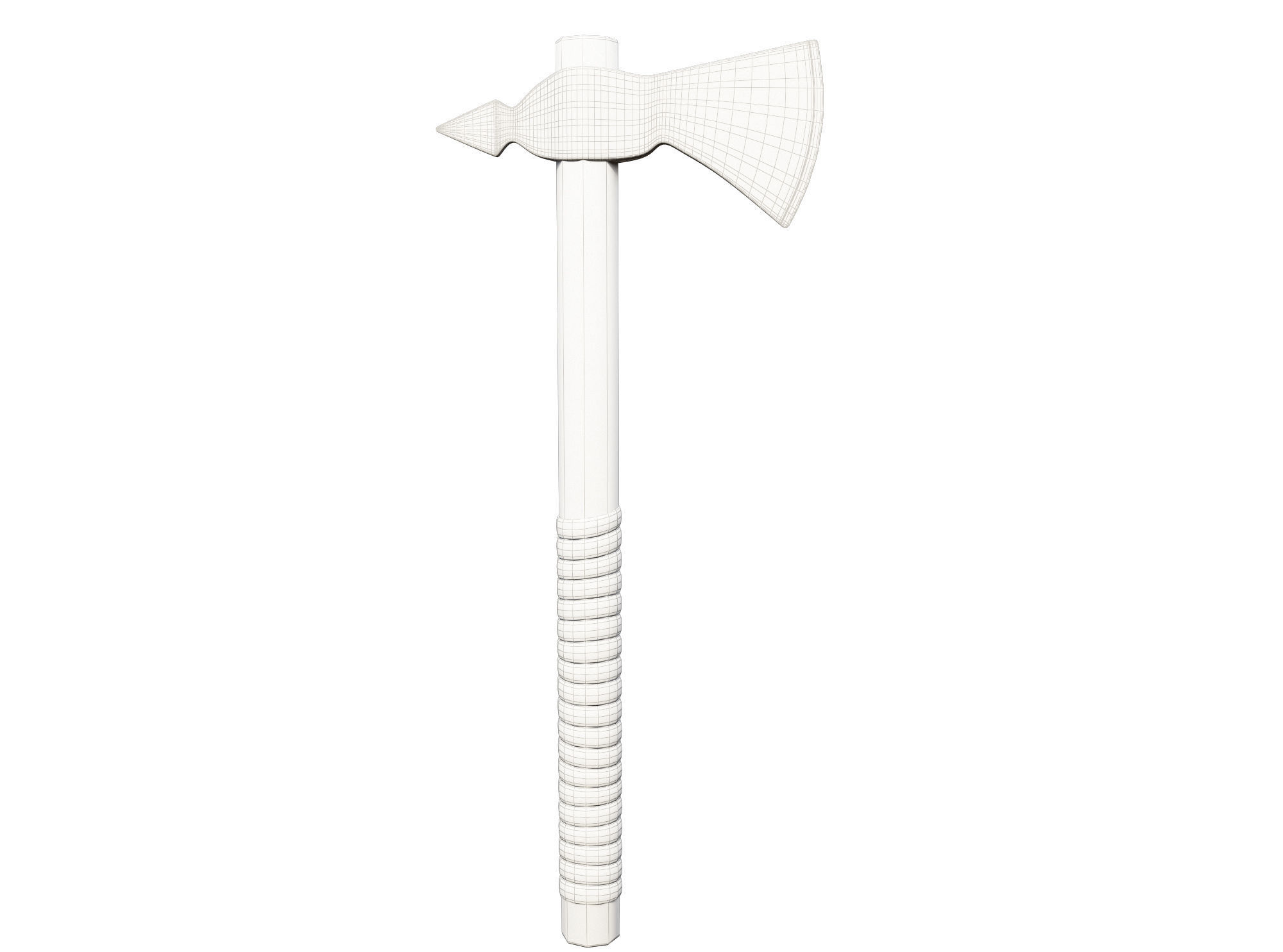 Medieval Ax  Low-poly 3D model_3