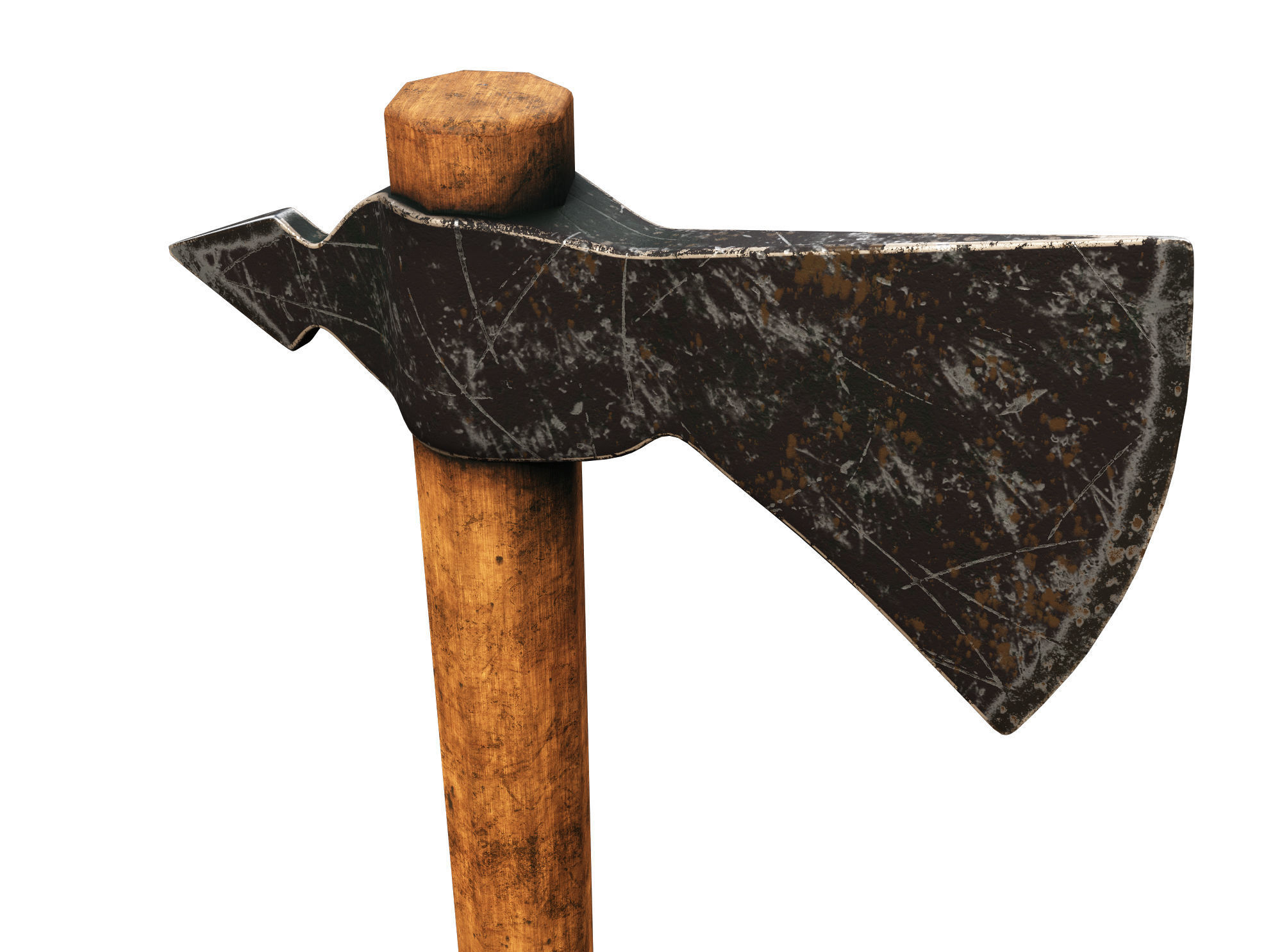 Medieval Ax  Low-poly 3D model_1