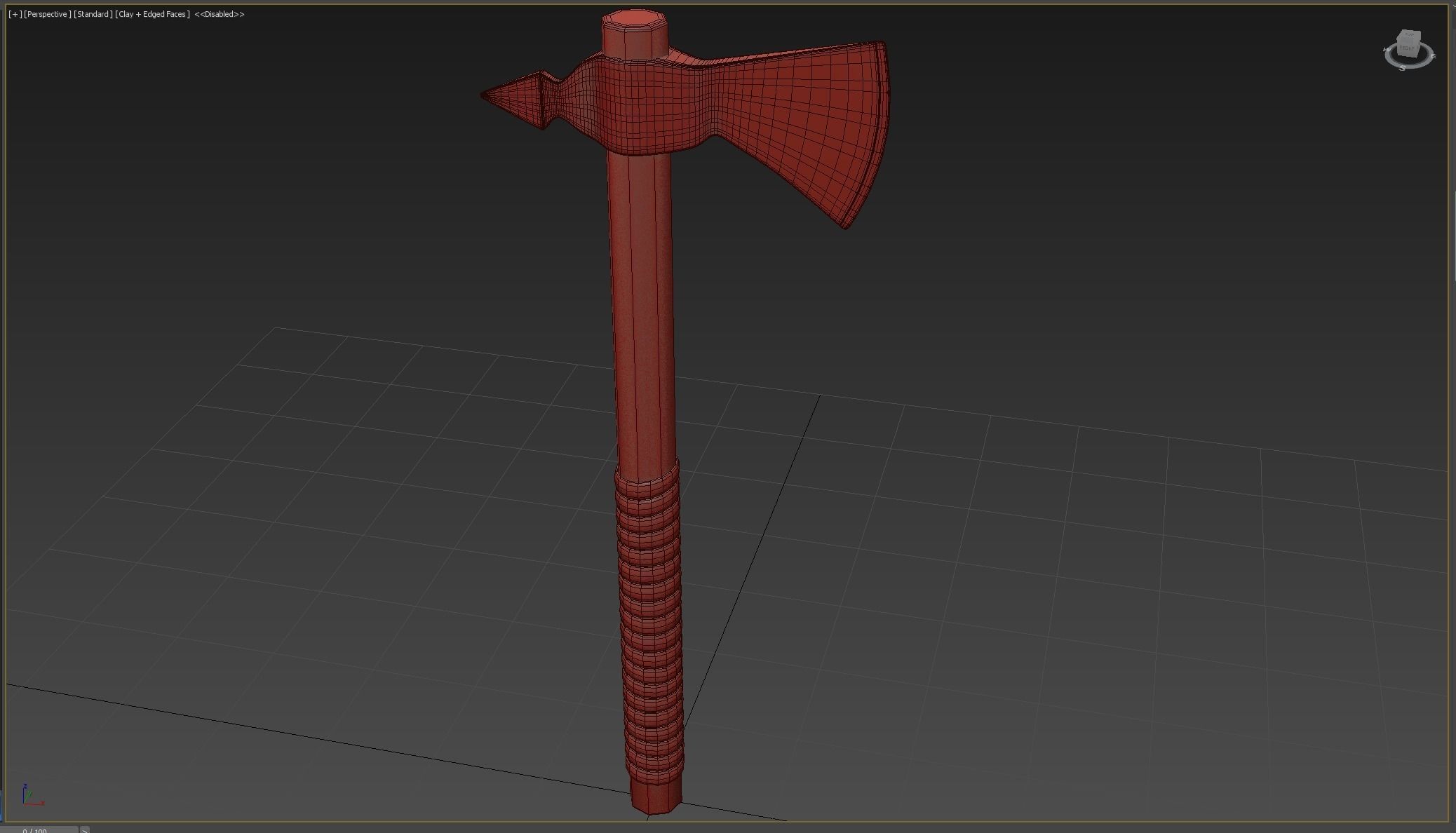 Medieval Ax  Low-poly 3D model_7