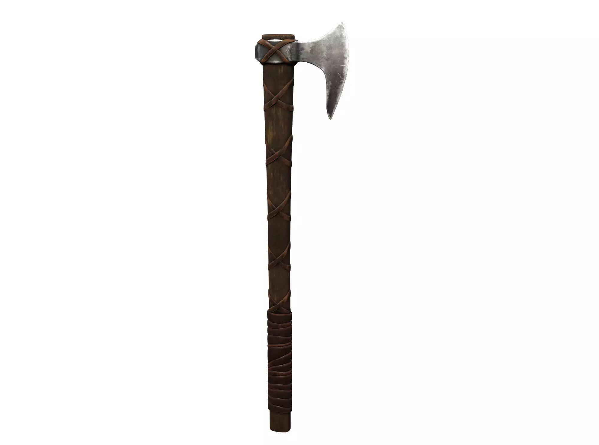 Ax Medieval Low-poly 3D model_0