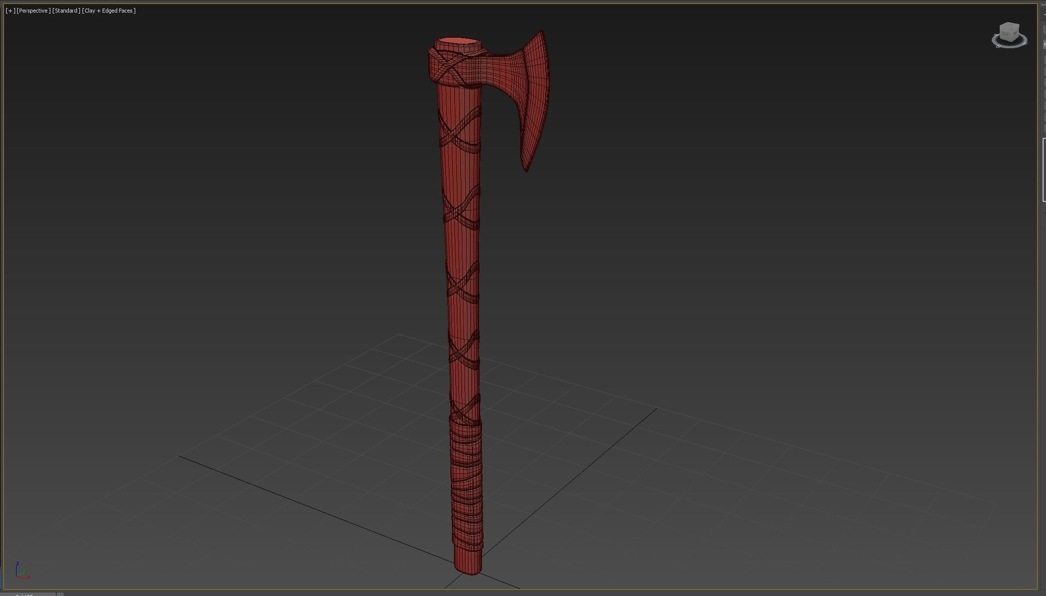 Ax Medieval Low-poly 3D model_8