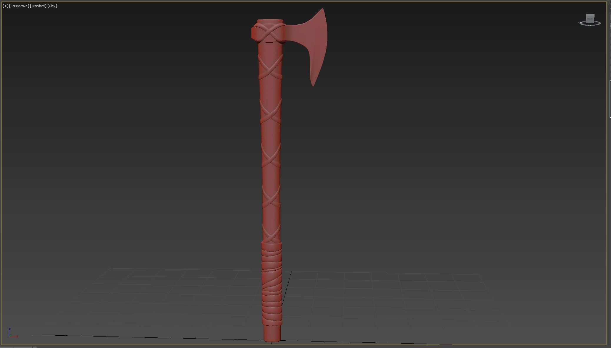 Ax Medieval Low-poly 3D model_7