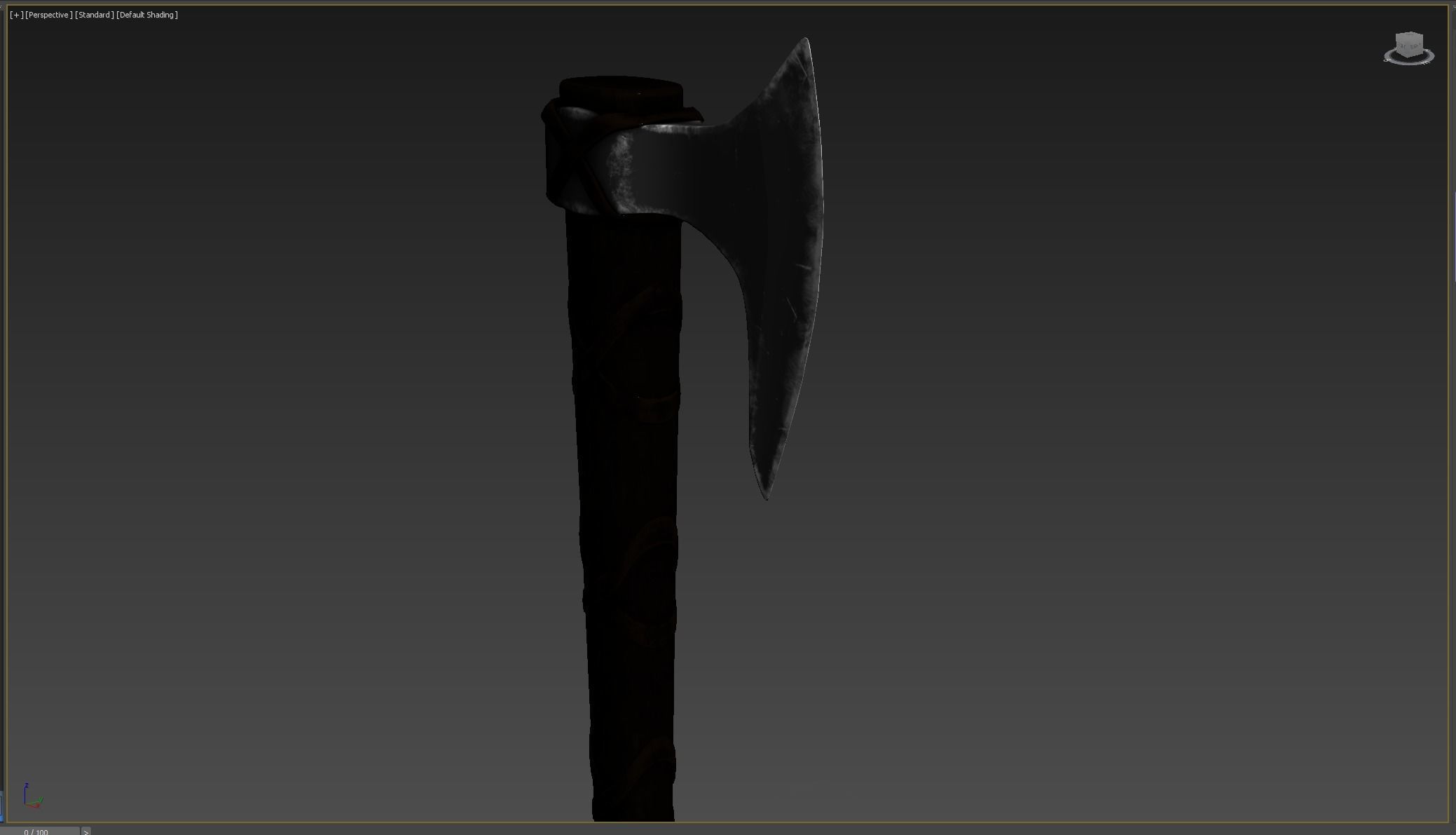 Ax Medieval Low-poly 3D model_6