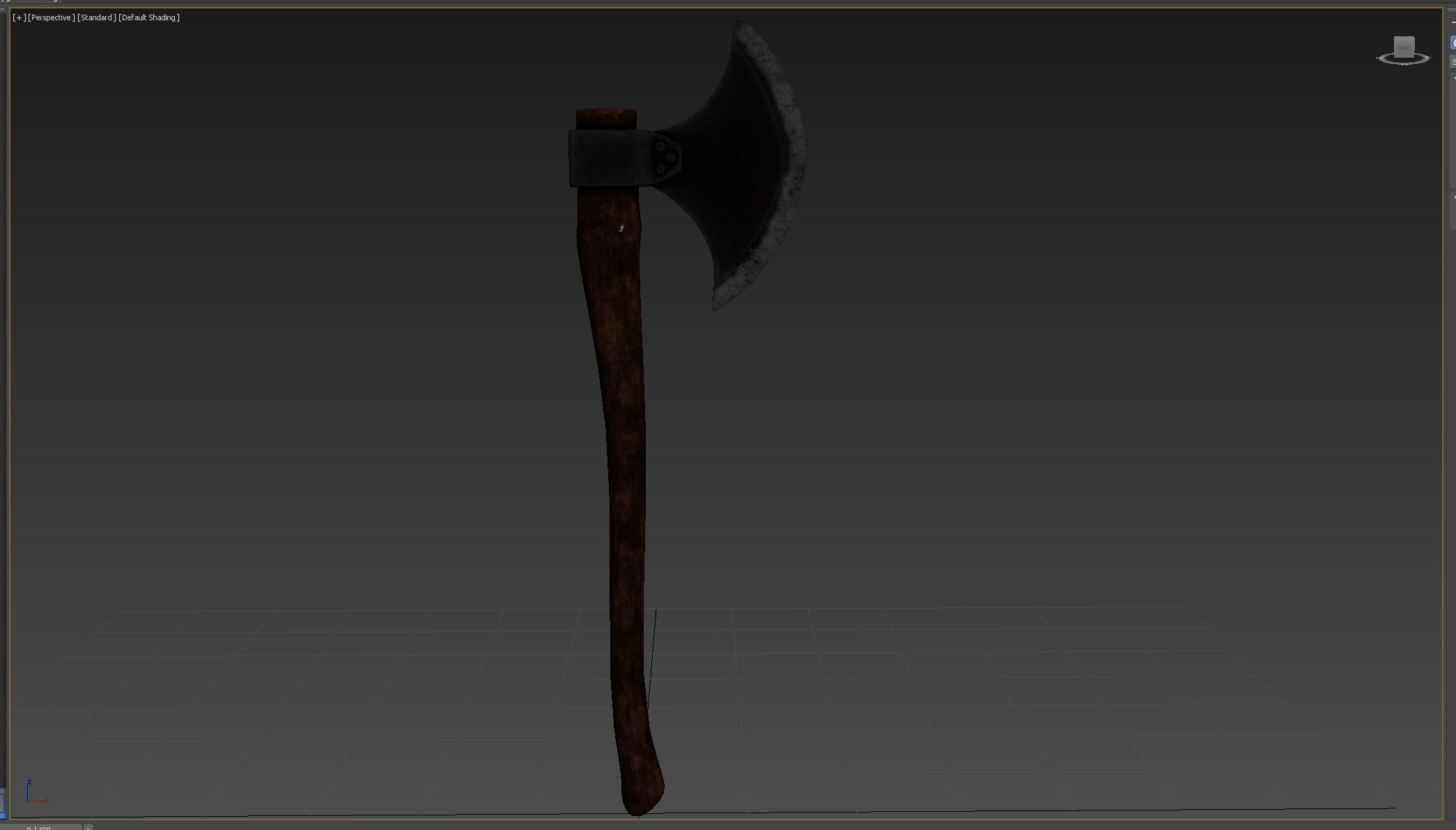 Ax Medieval Low-poly 3D model_4