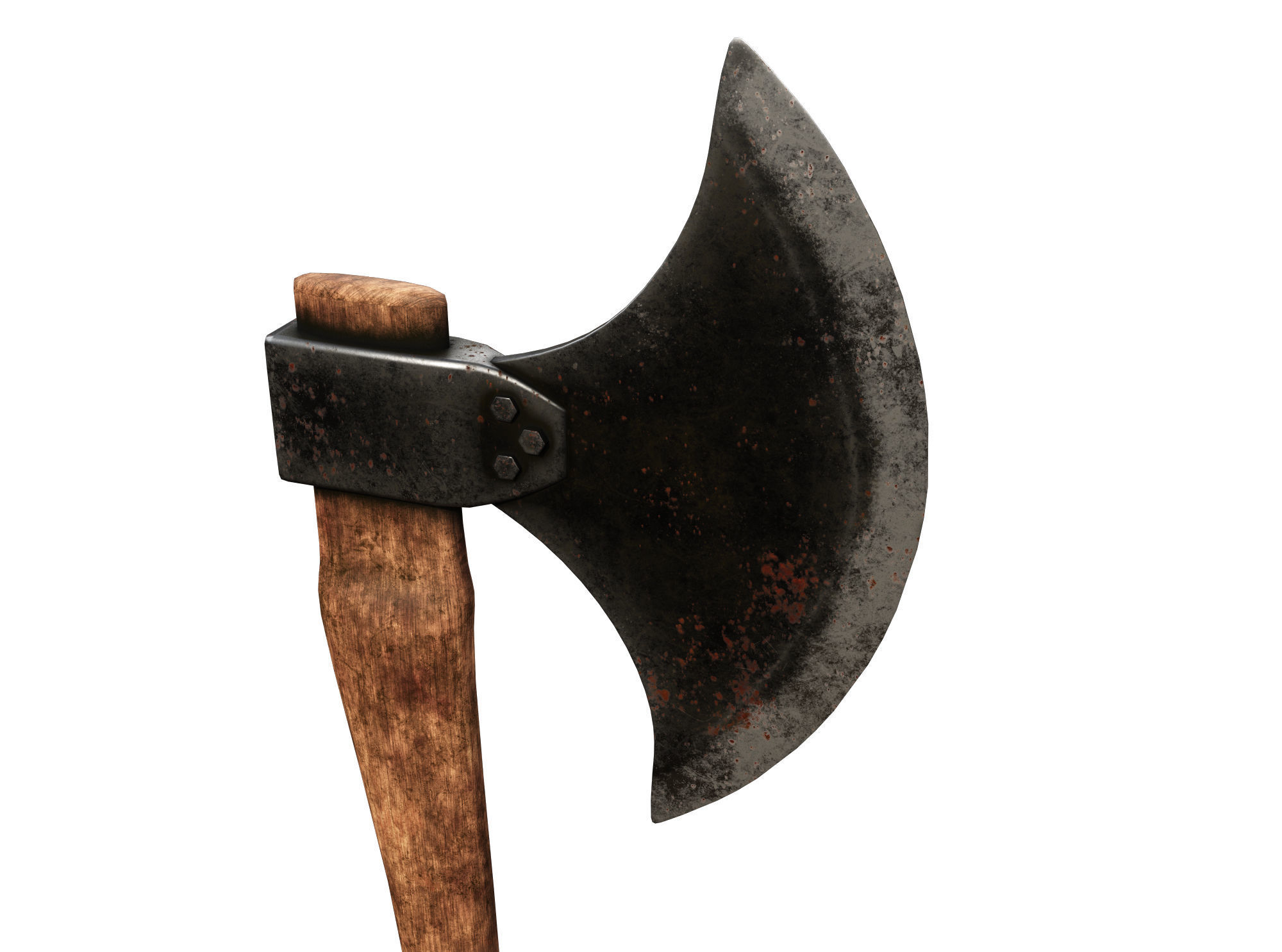 Ax Medieval Low-poly 3D model_2