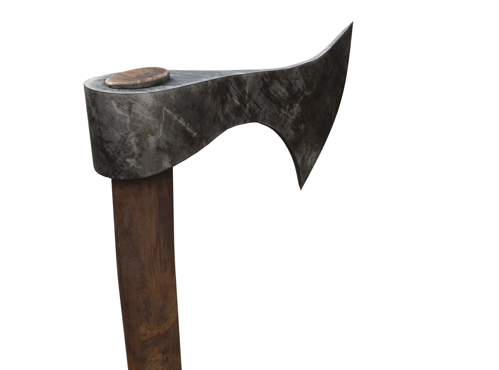 Ax Medieval Low-poly 3D model_2