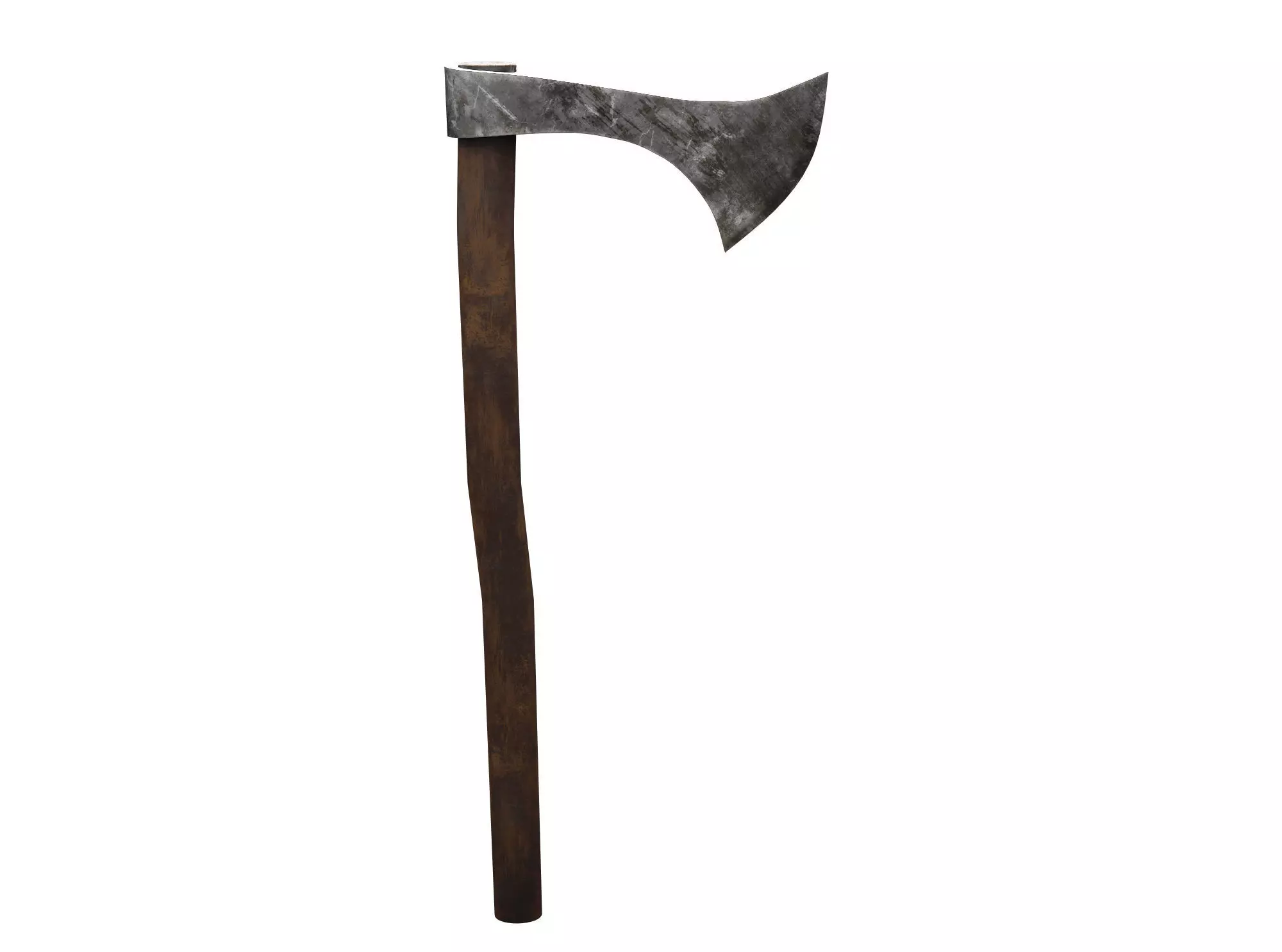 Ax Medieval Low-poly 3D model_0