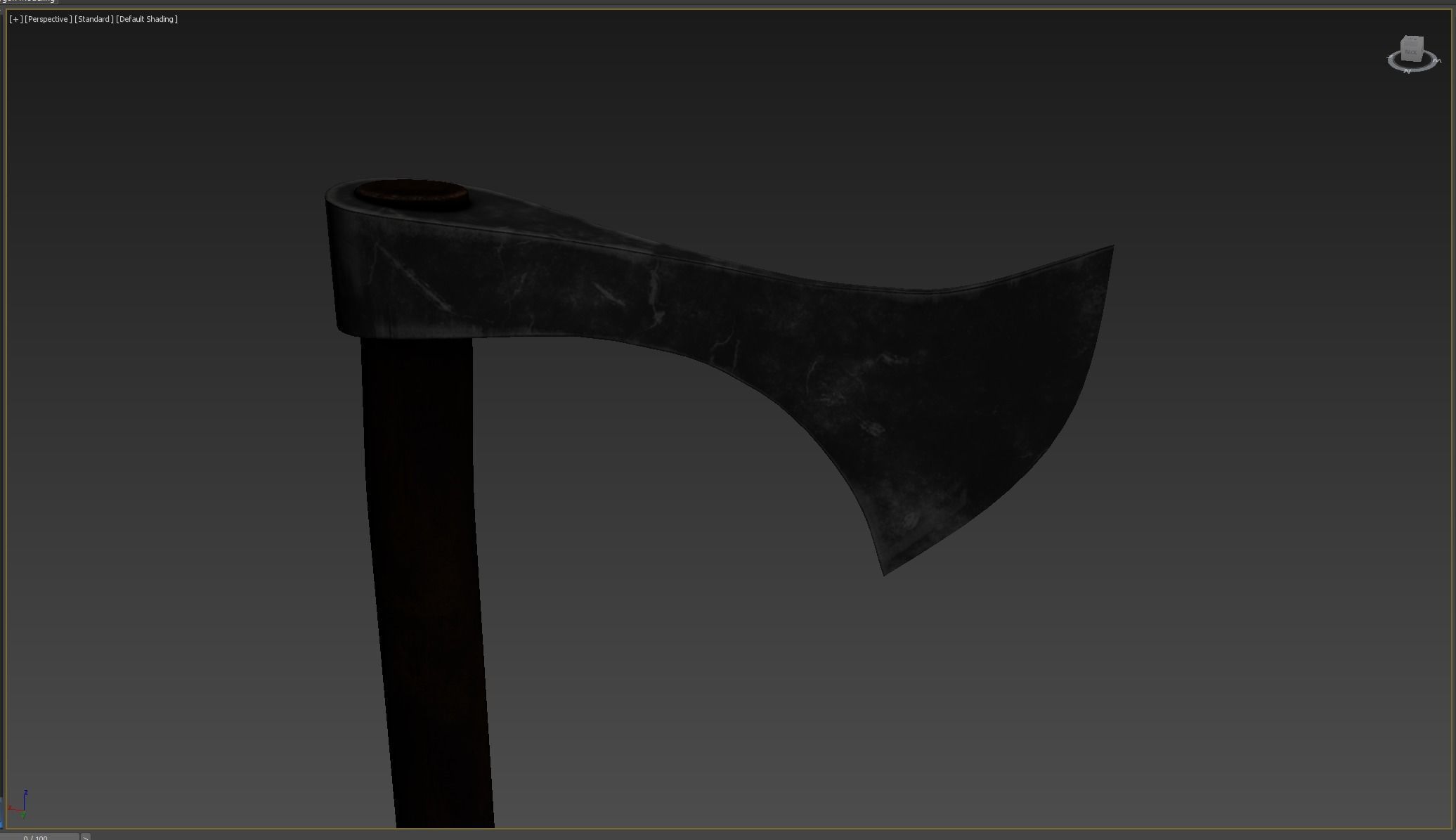 Ax Medieval Low-poly 3D model_6