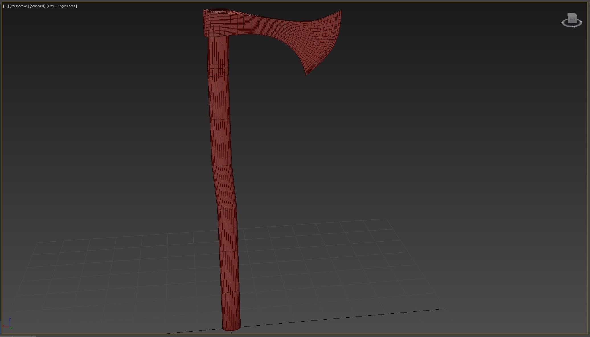 Ax Medieval Low-poly 3D model_4