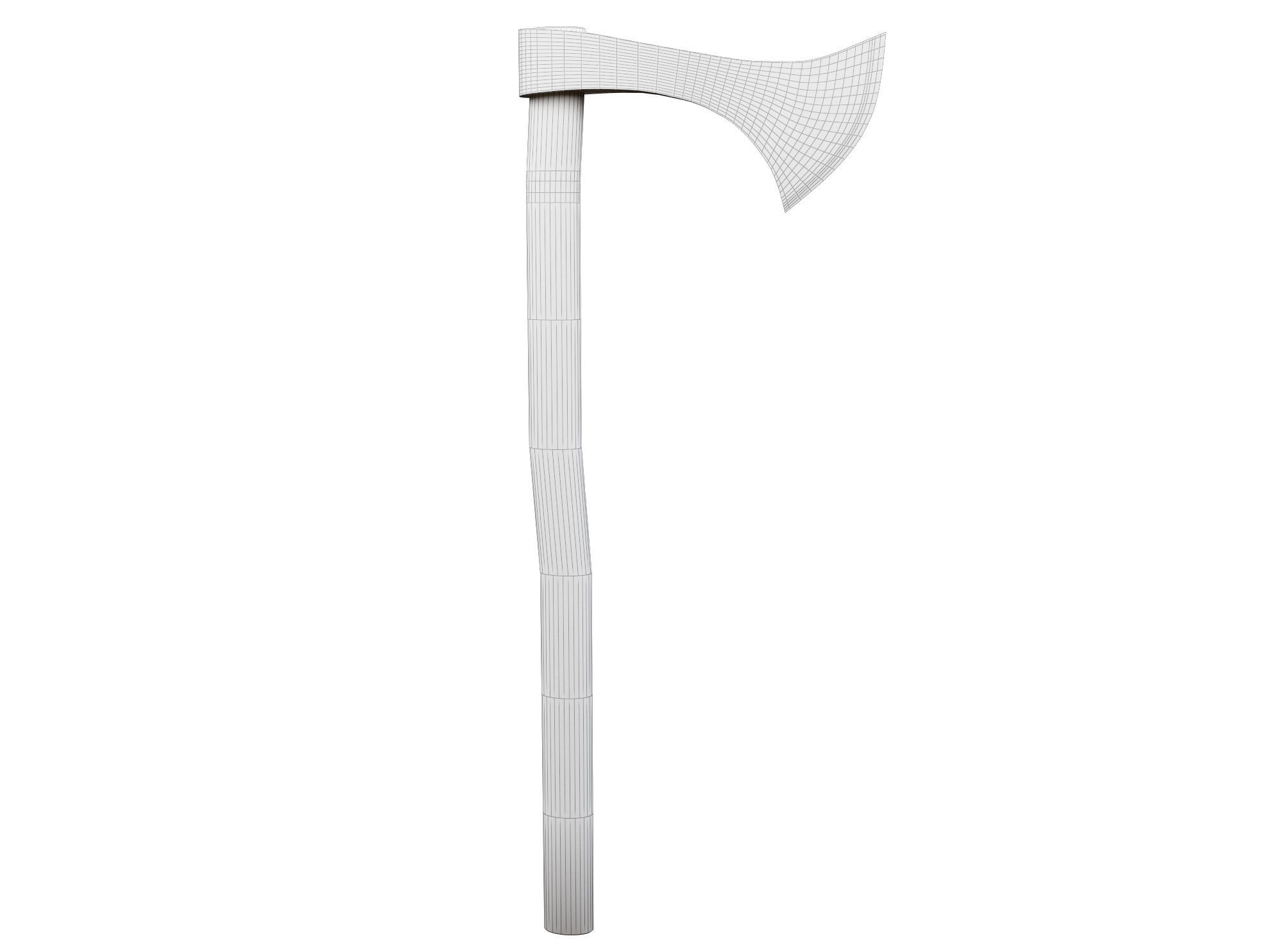Ax Medieval Low-poly 3D model_3