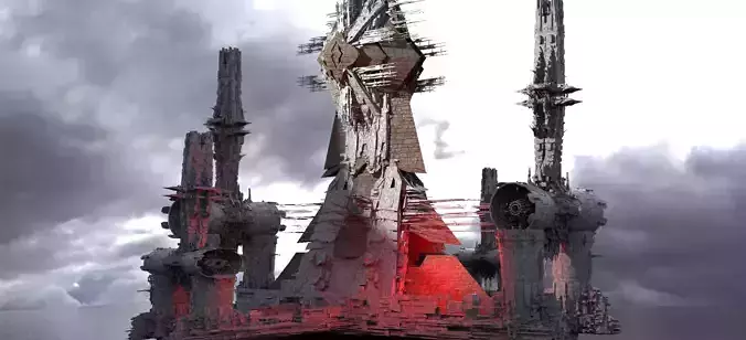 Sci-Fi Ramesses Great pyramid under construction 3 