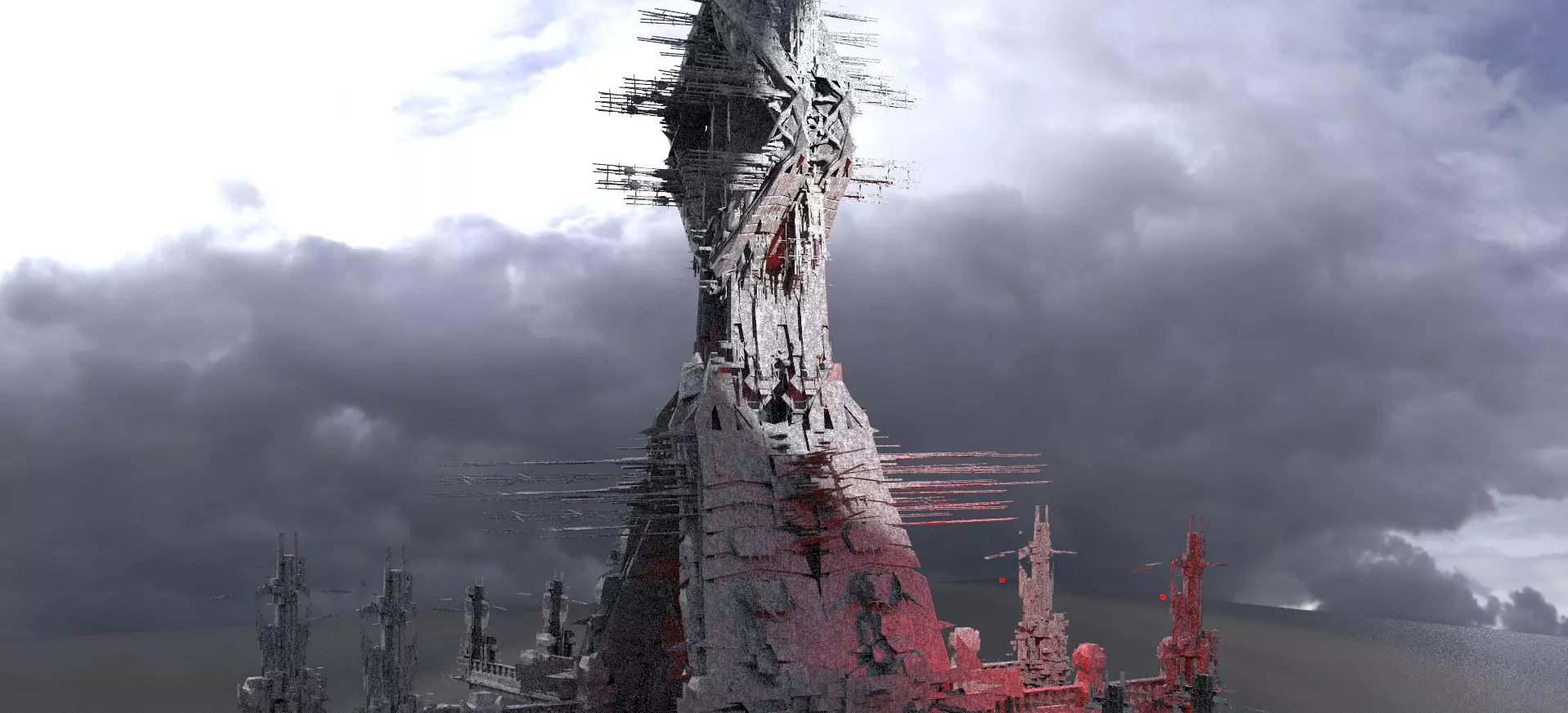 Future pyramid under construction 2 Kit bash 3D model_0