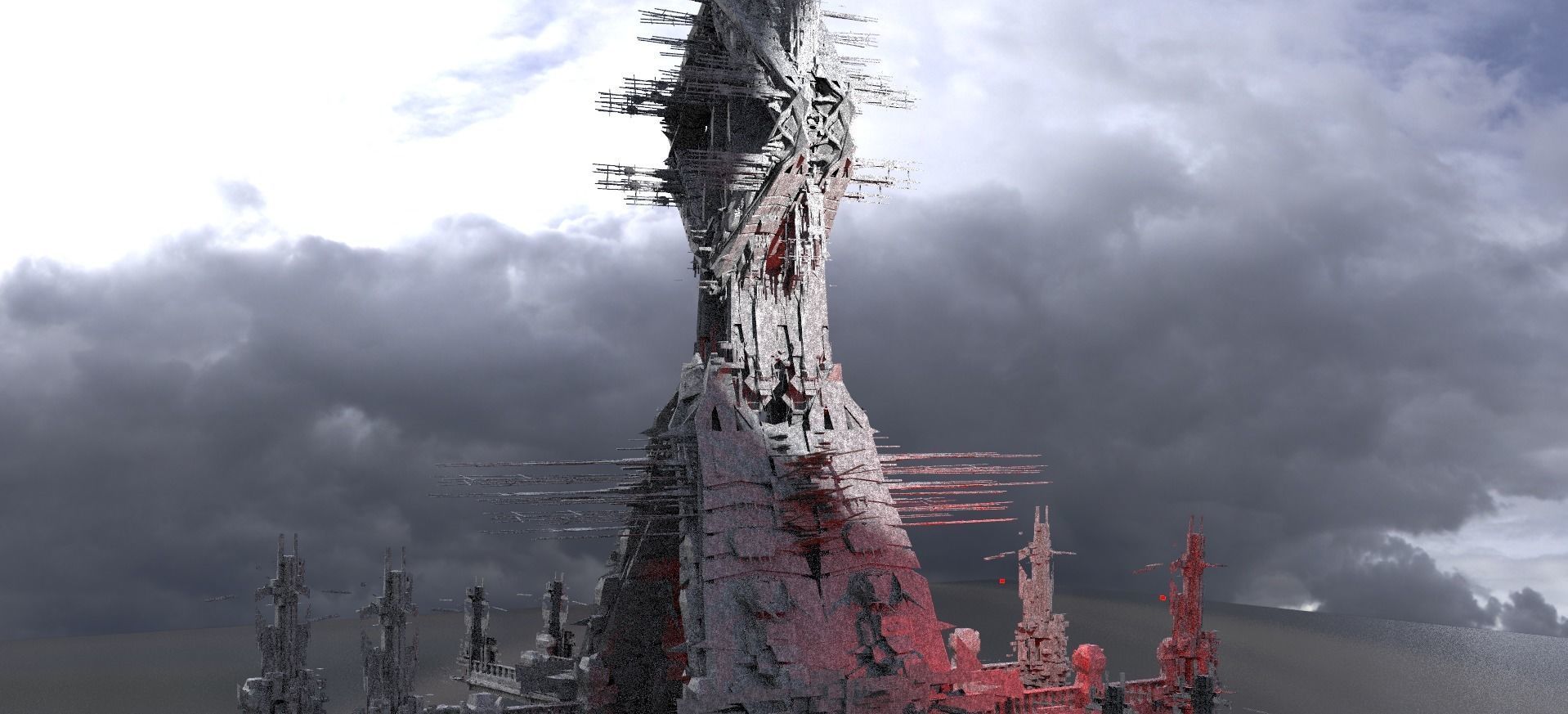 Future pyramid under construction 2 Kit bash 3D model_1