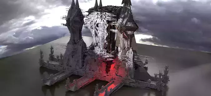 Sci Fi City construction 2 Kit bash 3D model