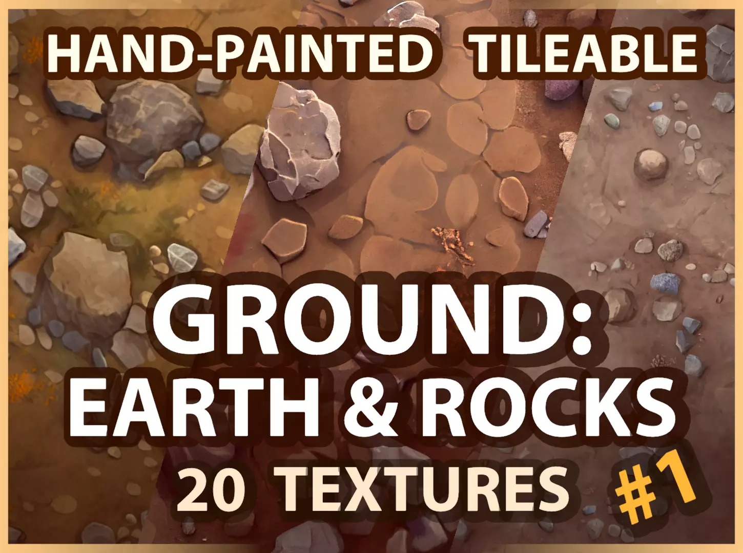 Ground - Earth and Rocks - 20 TEXTURES - Hand-painted -PACK 1--- Texture_0