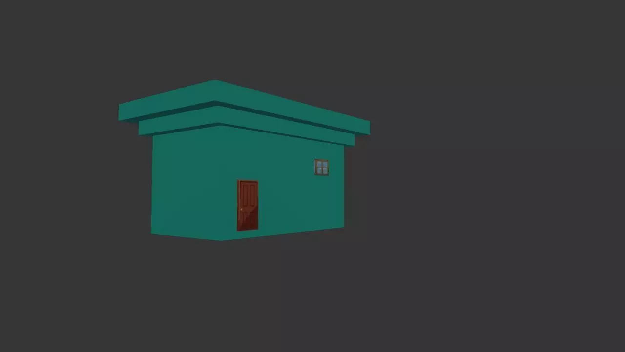house 3d modal  Low-poly 3D model_0