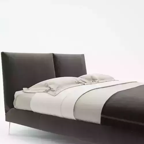 Modern Bed Low-poly 3D model