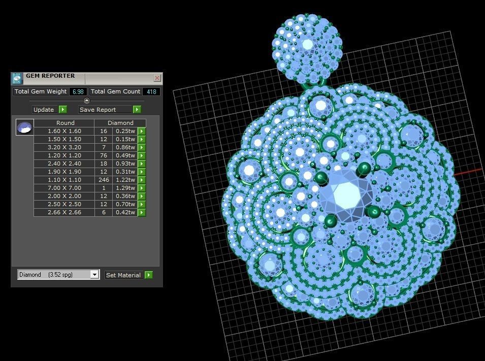 PENDANTS DIAMOND 3D print model_3