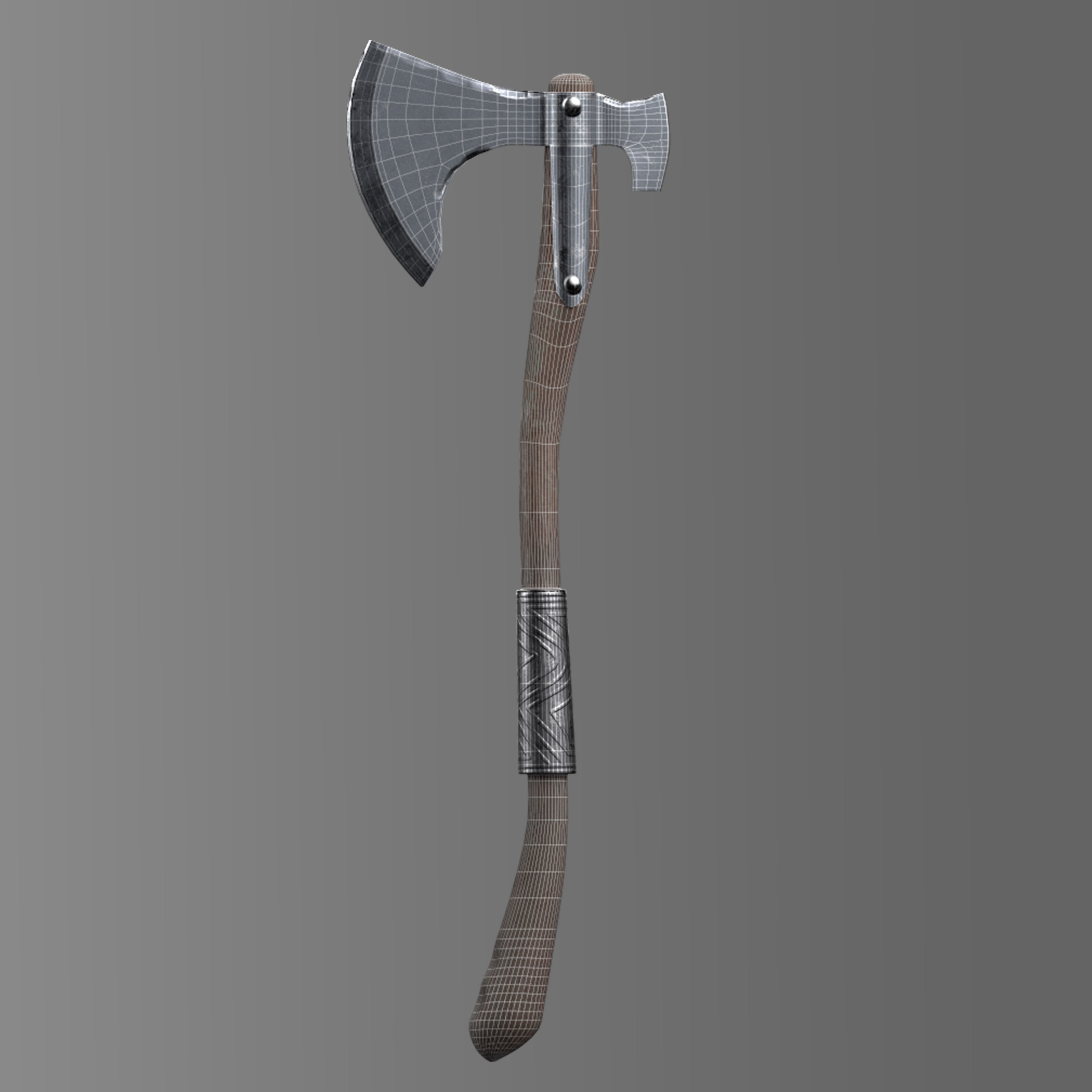 Axe old 3D model 3D model_3