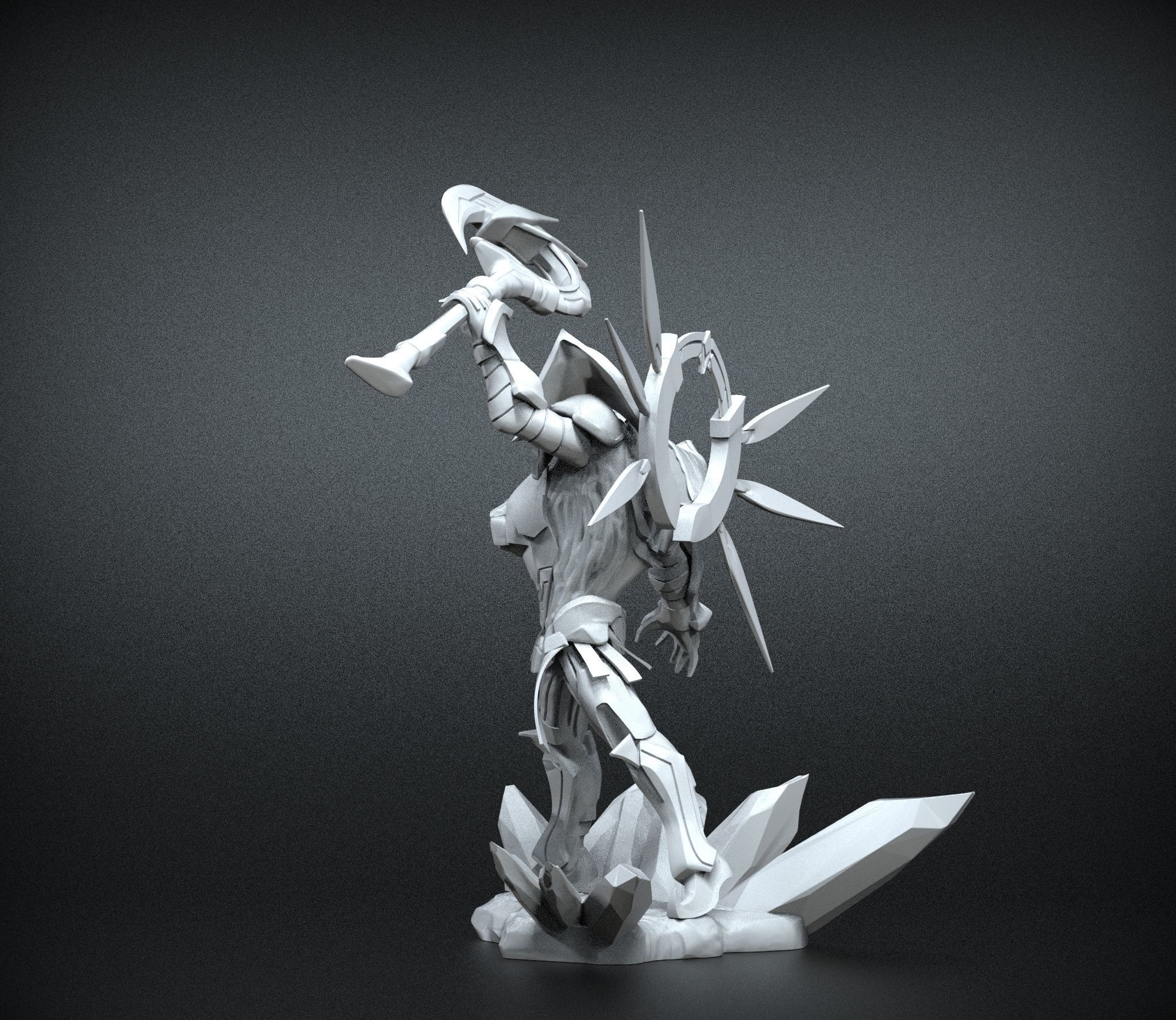 STL Nasus Armored Titan - League of legends 3D print model_4