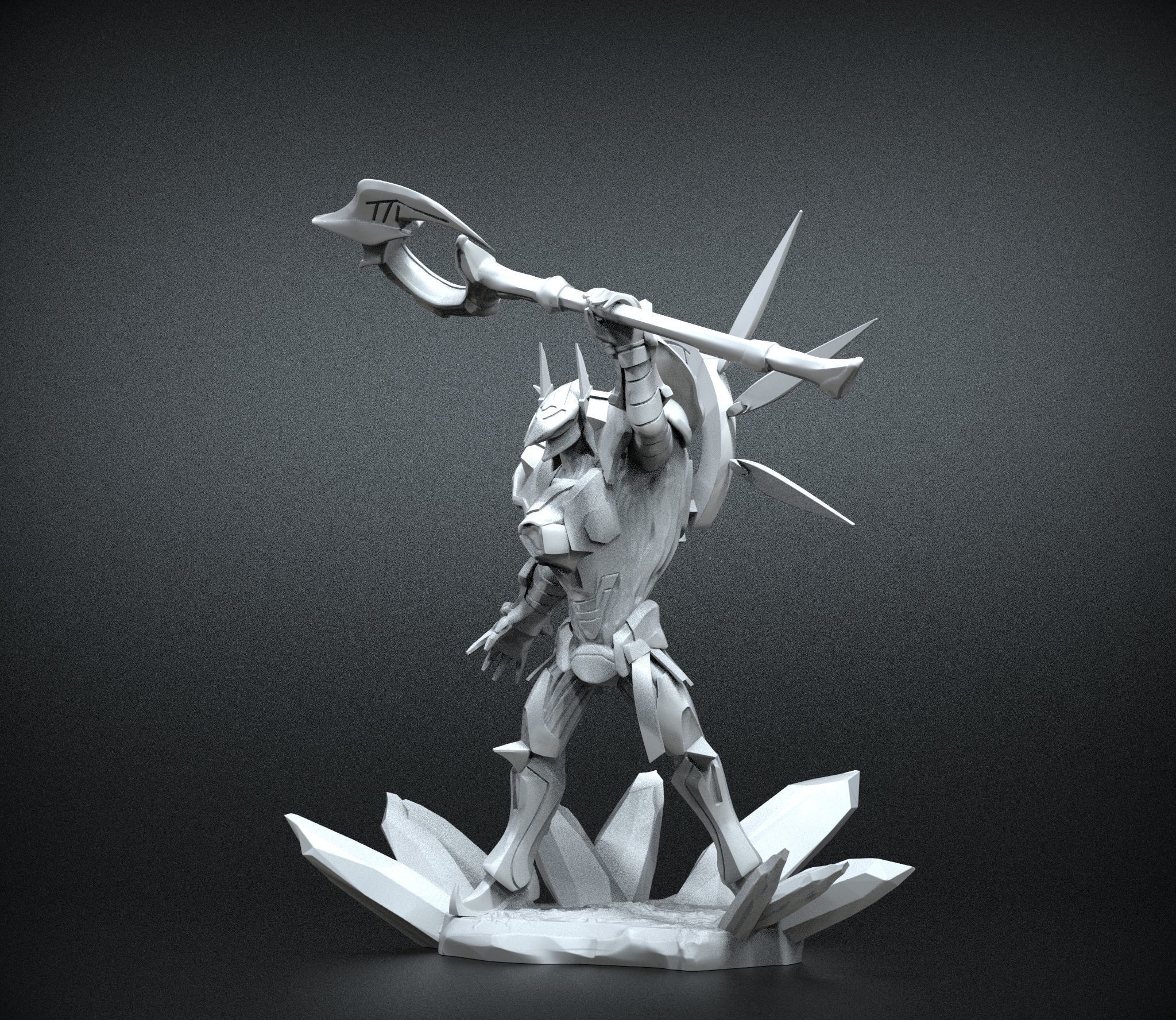 STL Nasus Armored Titan - League of legends 3D print model_3