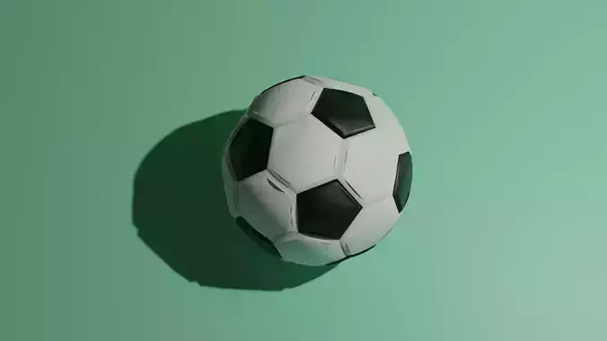low poly foodball 3D model soccer ball