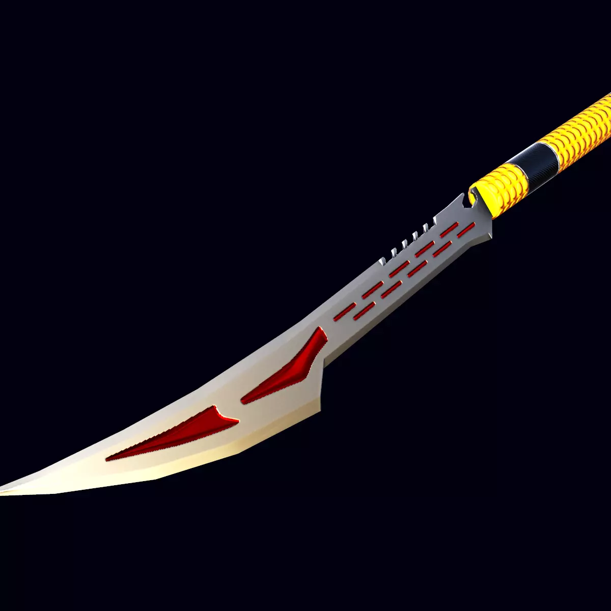 Stylized modern sword low-poly game-ready Free low-poly 3D model