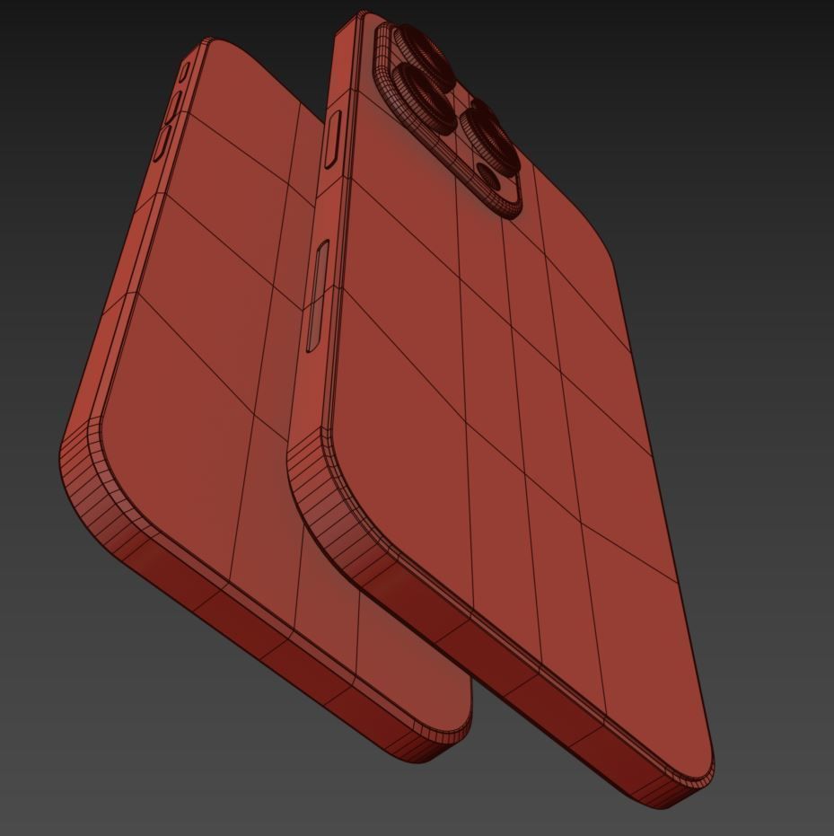 iPhone 14 Low-poly 3D model_7