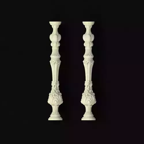 baluster two ornate pillars