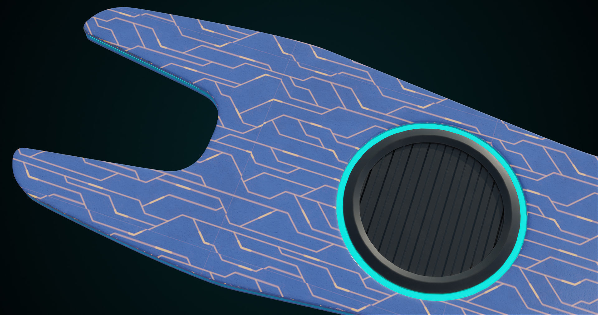 Sci-Fi Hoverboard 1 All PBR Unity UE Textures included Low-poly 3D model_13
