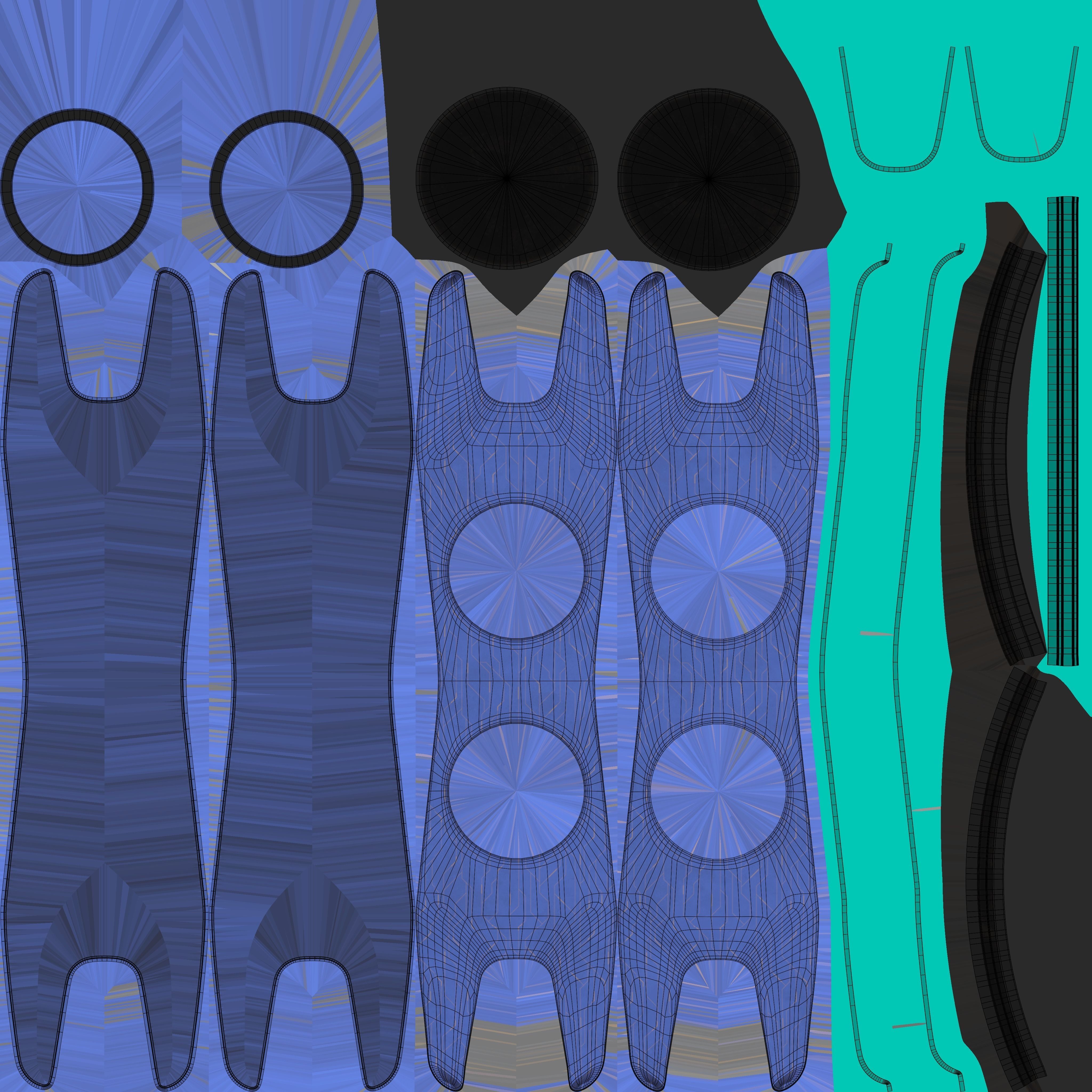 Sci-Fi Hoverboard 1 All PBR Unity UE Textures included Low-poly 3D model_22