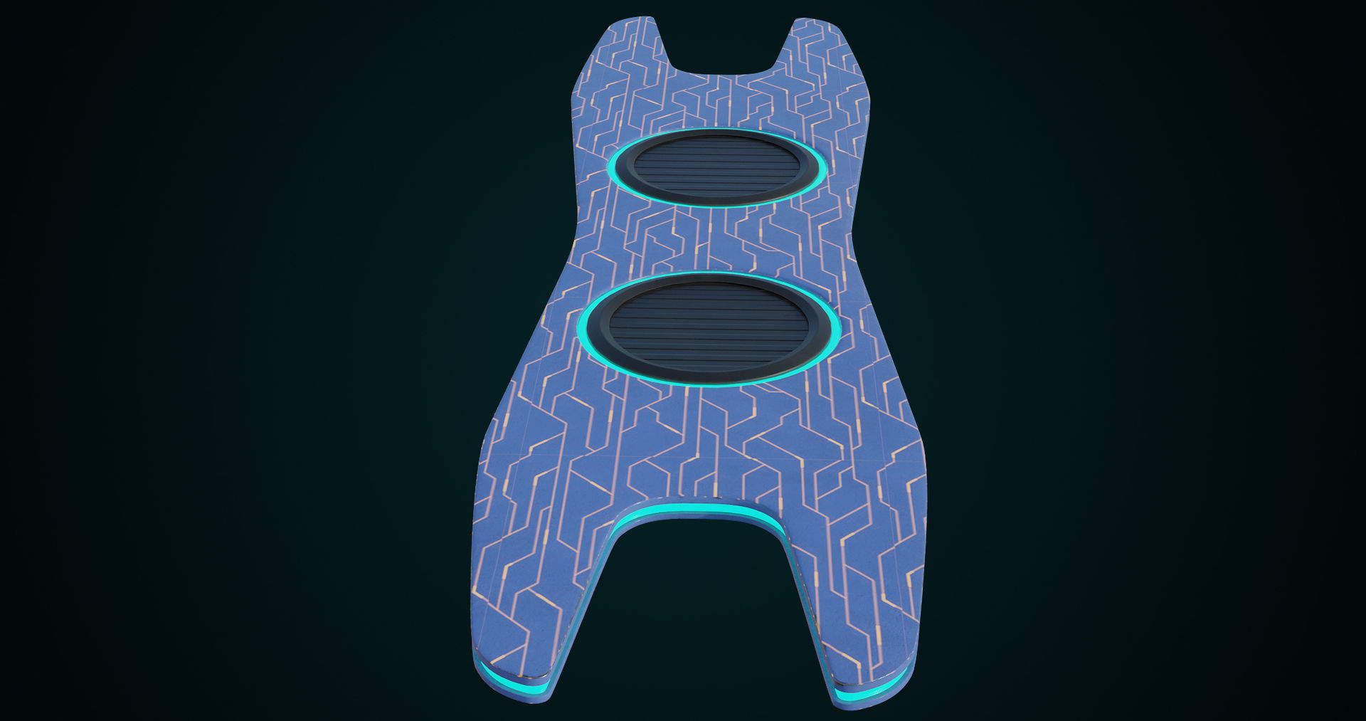 Sci-Fi Hoverboard 1 All PBR Unity UE Textures included Low-poly 3D model_11