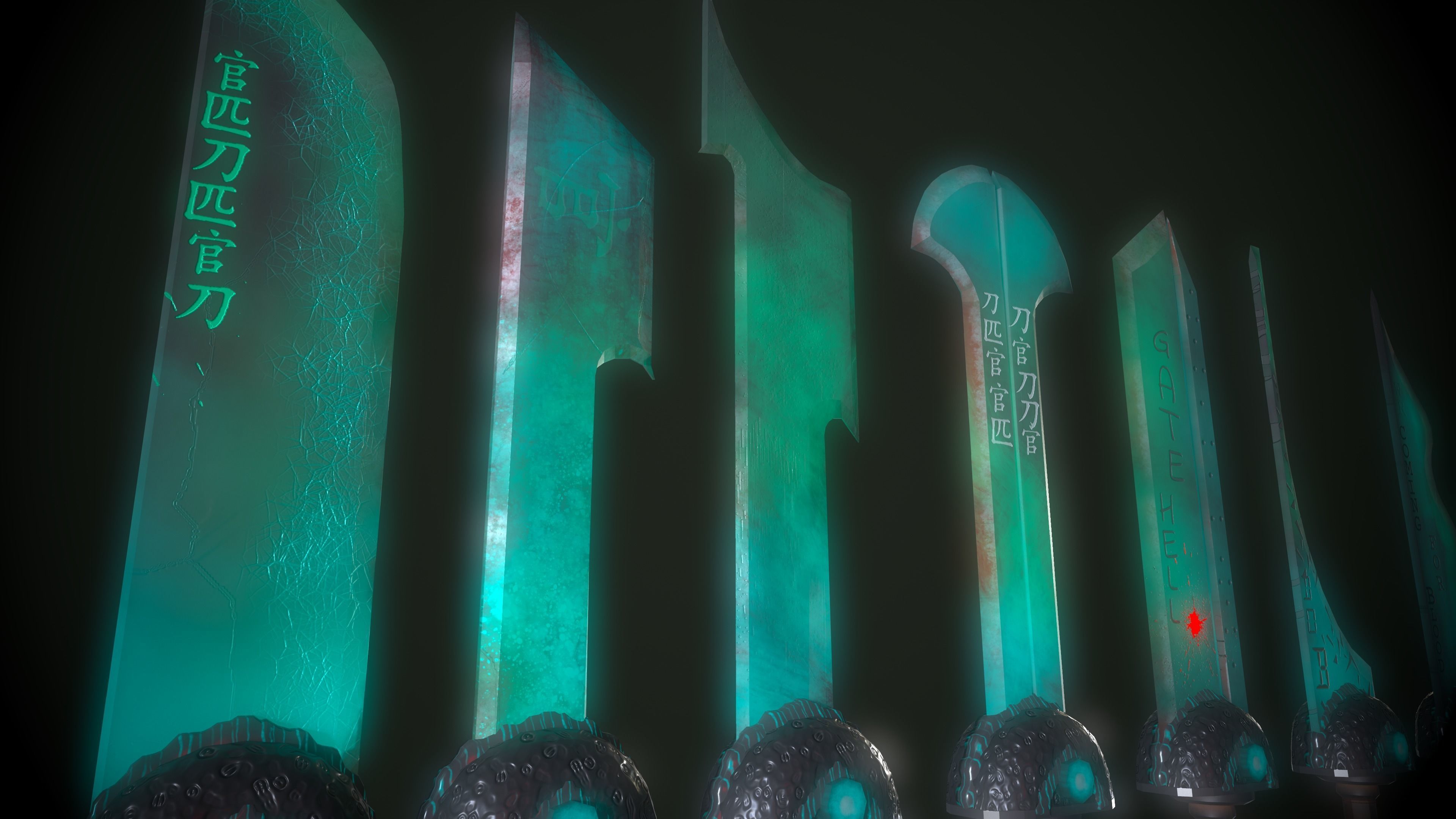 10 Swords pack Low-poly 3D model_3