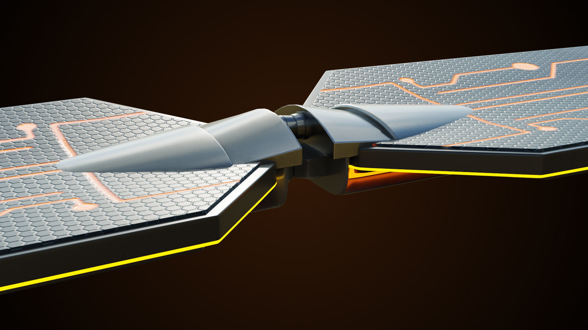 Sic-Fi Hoverboard 4 All PBR Unity UE Textures Included Low-poly 3D model_13