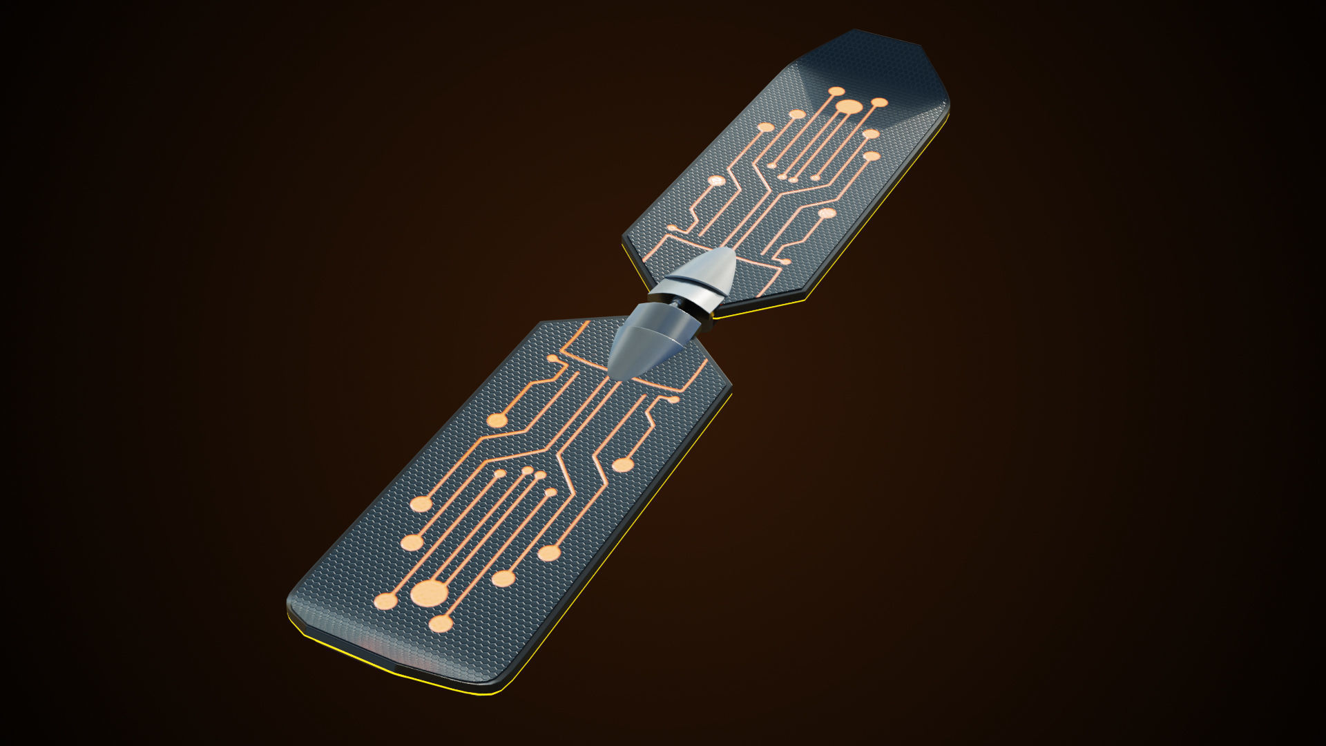 Sic-Fi Hoverboard 4 All PBR Unity UE Textures Included Low-poly 3D model_2