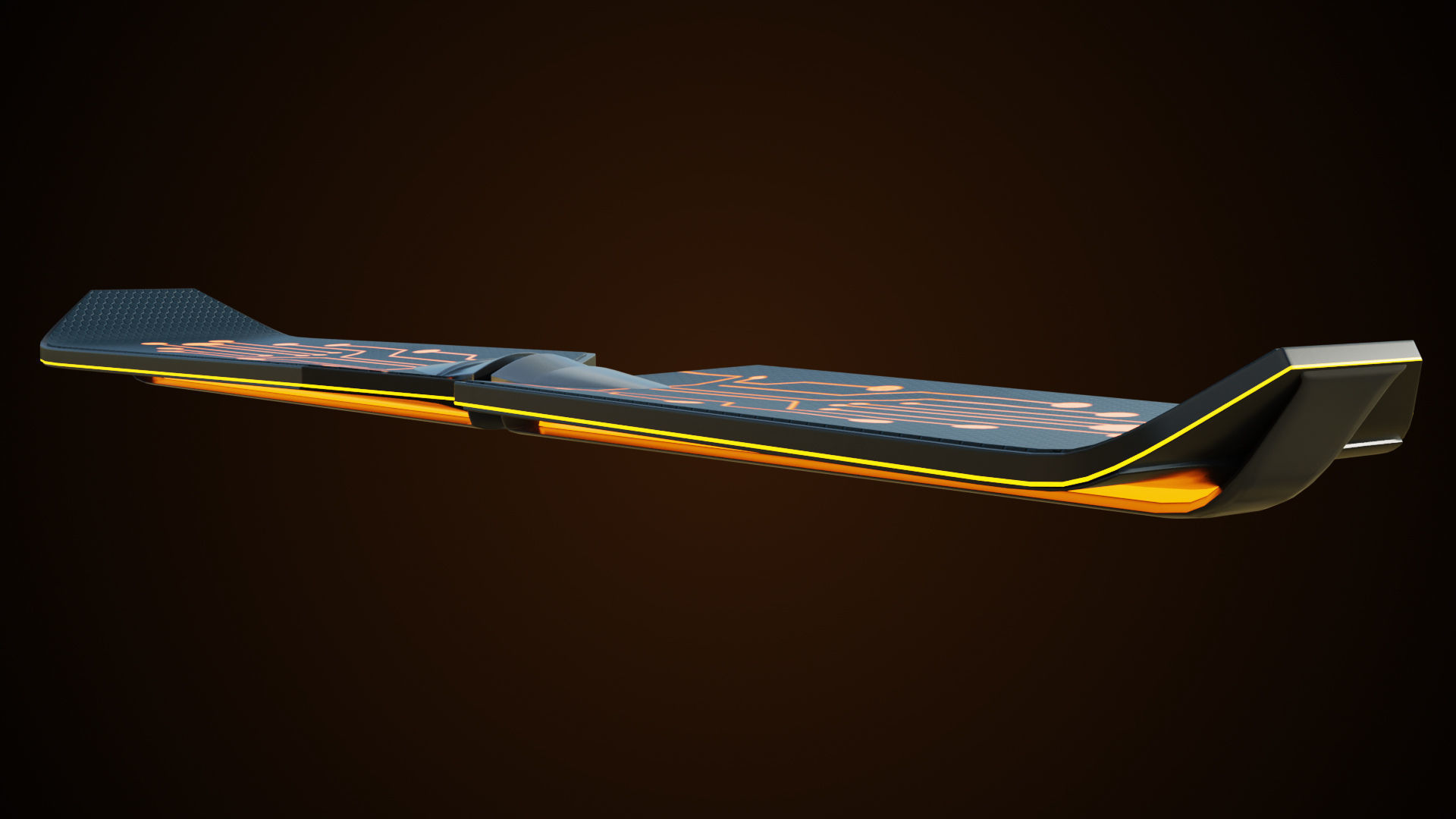 Sic-Fi Hoverboard 4 All PBR Unity UE Textures Included Low-poly 3D model_4