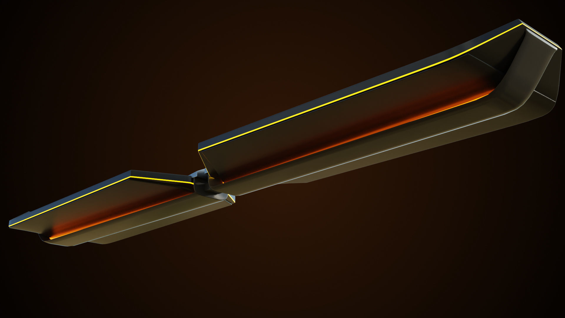 Sic-Fi Hoverboard 4 All PBR Unity UE Textures Included Low-poly 3D model_8