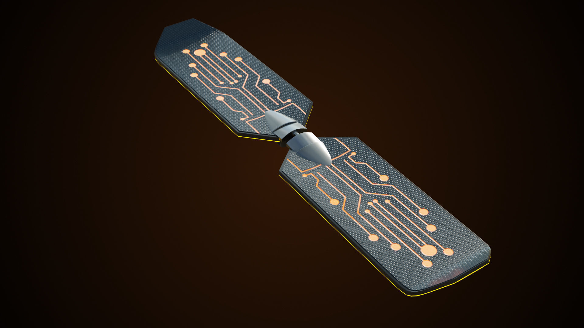 Sic-Fi Hoverboard 4 All PBR Unity UE Textures Included Low-poly 3D model_11