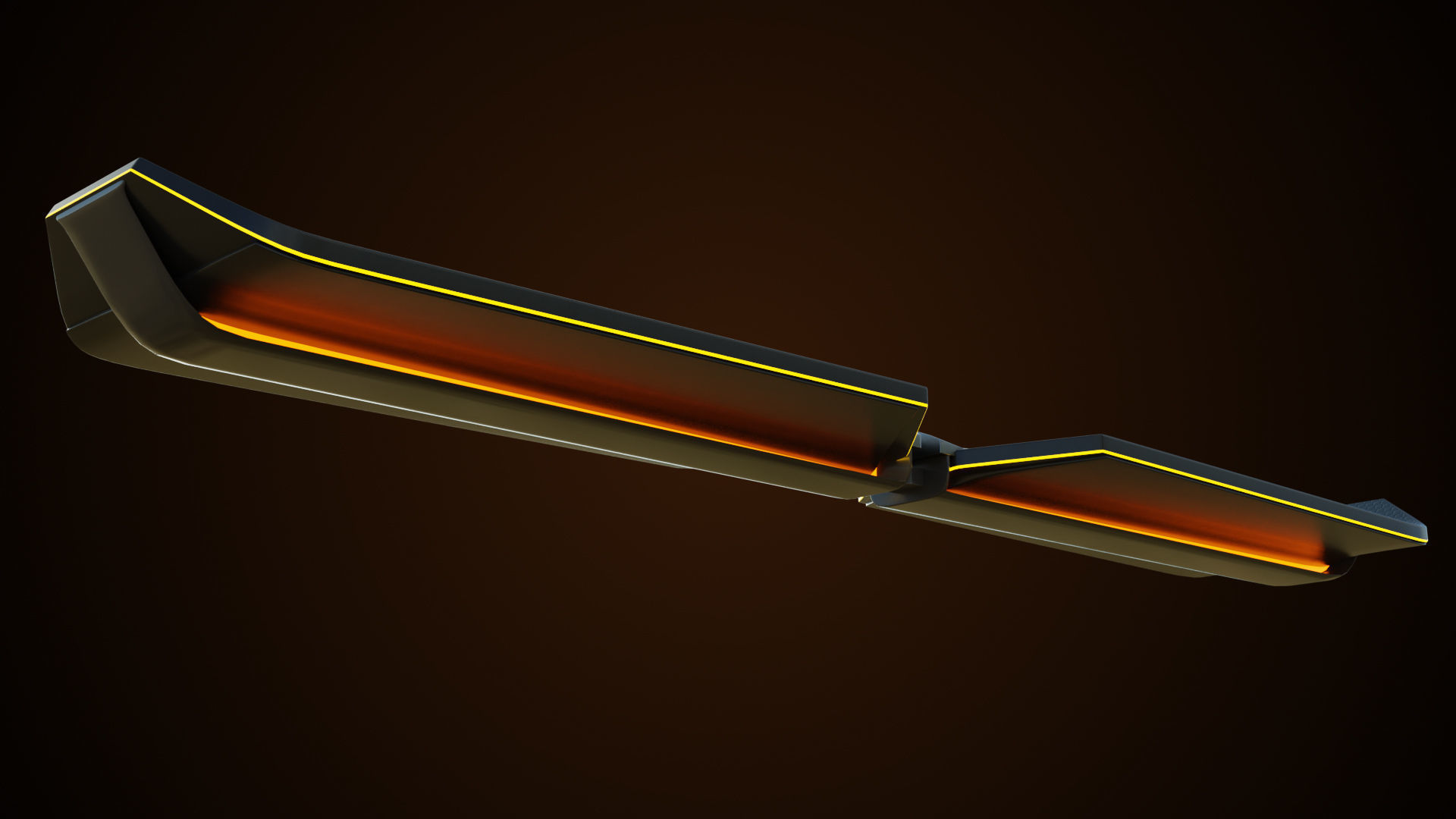 Sic-Fi Hoverboard 4 All PBR Unity UE Textures Included Low-poly 3D model_5