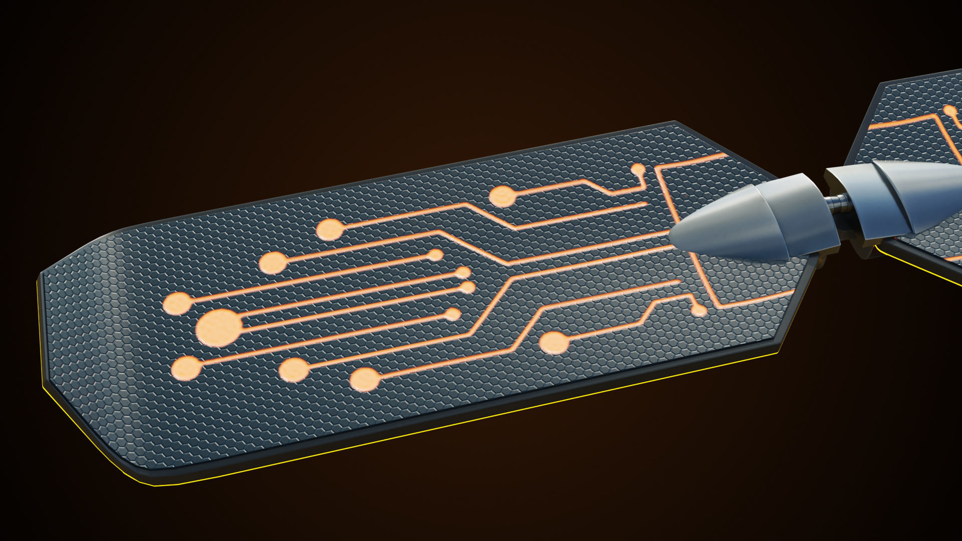 Sic-Fi Hoverboard 4 All PBR Unity UE Textures Included Low-poly 3D model_12